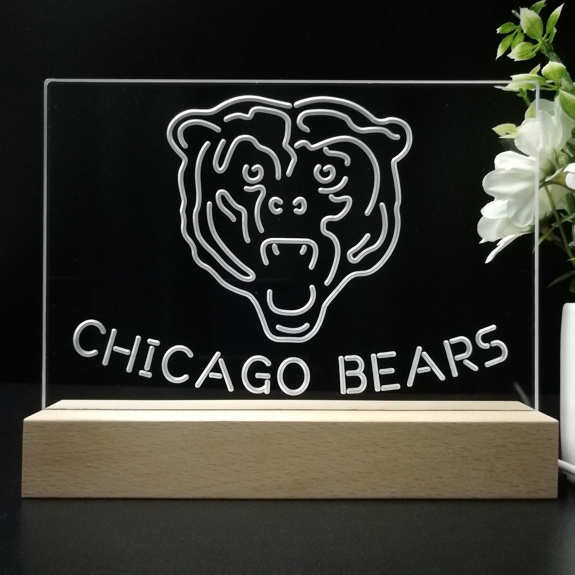 Chicago Bears  Neon Sign Pub Bar Lamp