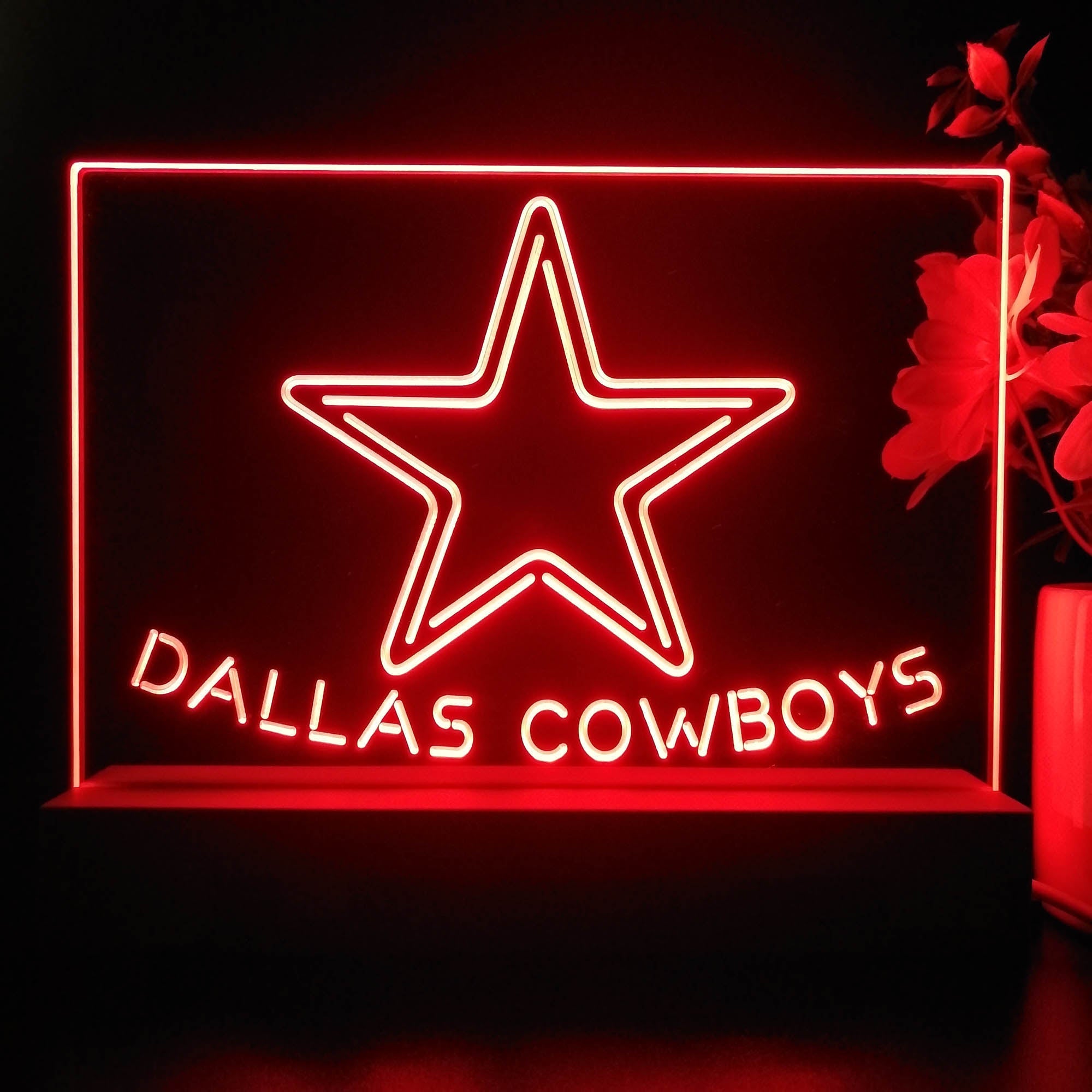 Dallas Cowboys Neon Sign Pub Bar Lamp