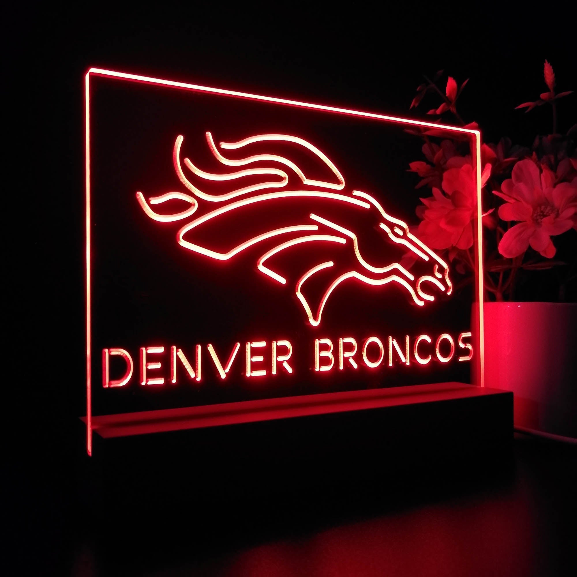Denver Broncos Neon Sign Pub Bar Lamp