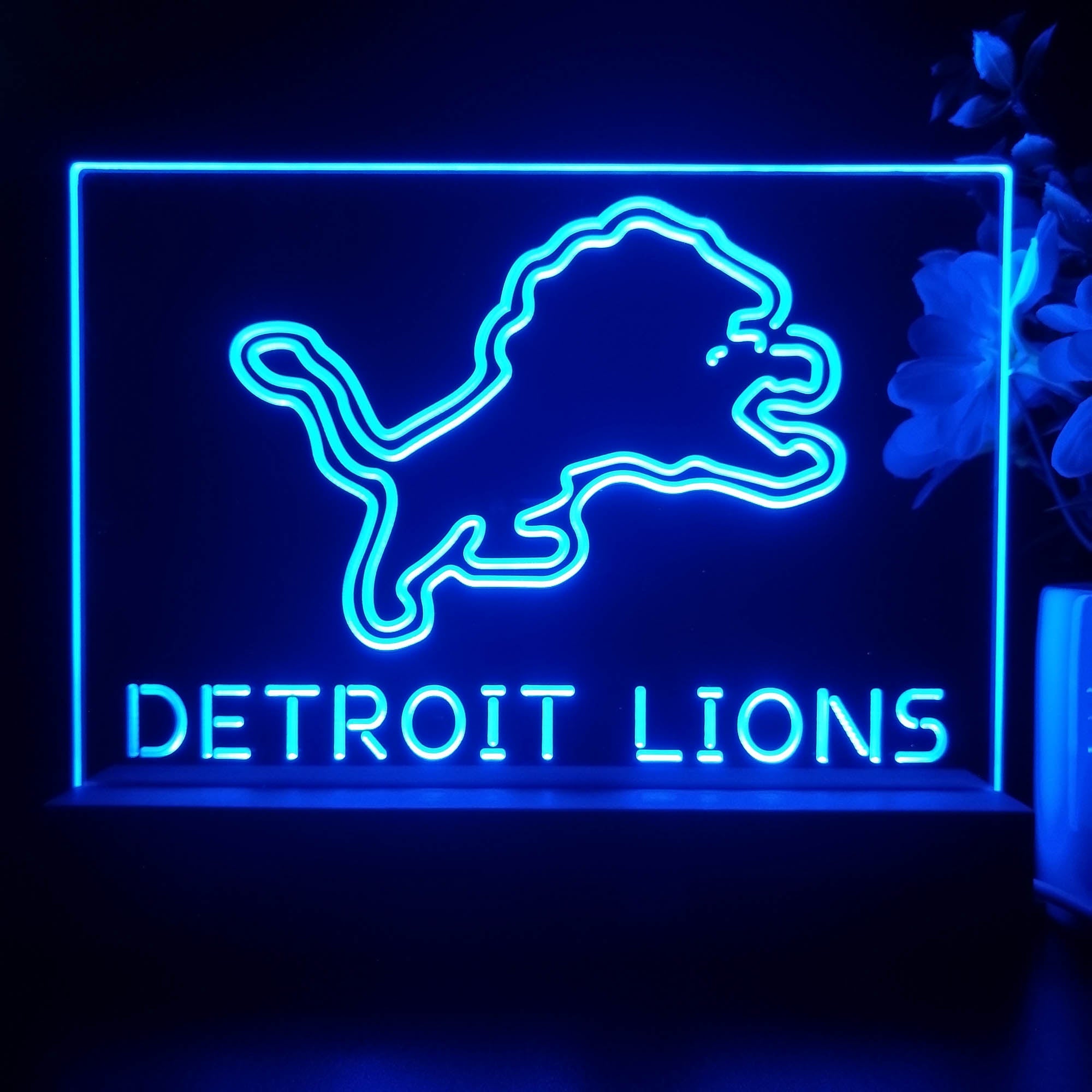 Detroit Lions  Neon Sign Pub Bar Lamp
