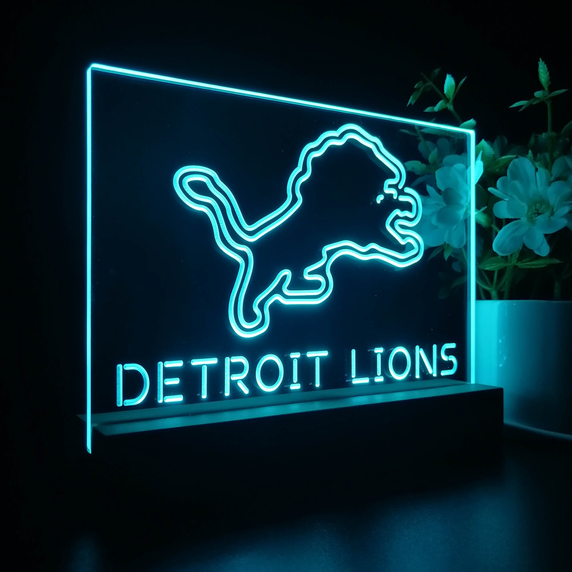 Detroit Lions  Neon Sign Pub Bar Lamp