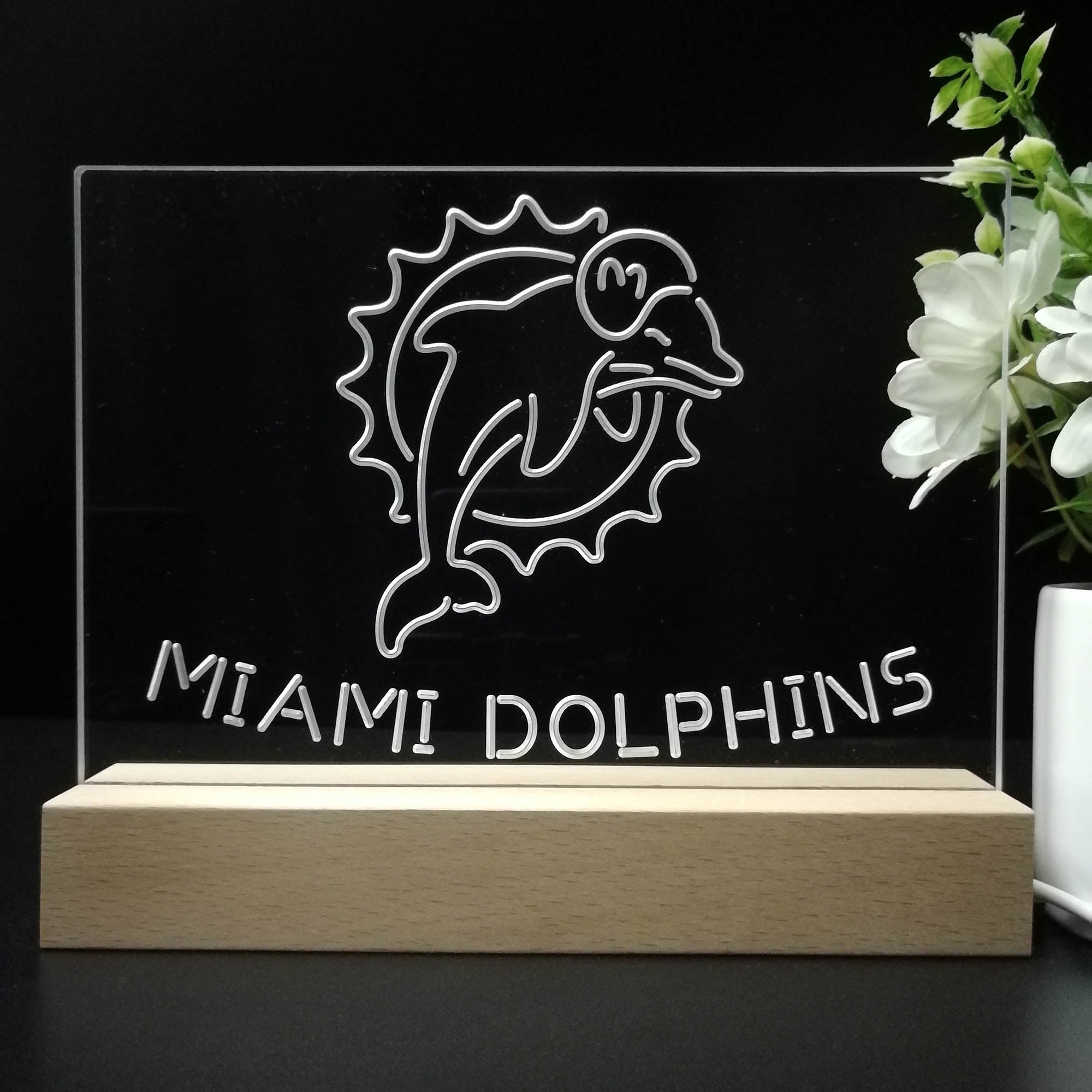 Miami Dolphins Neon Sign Pub Bar Lamp
