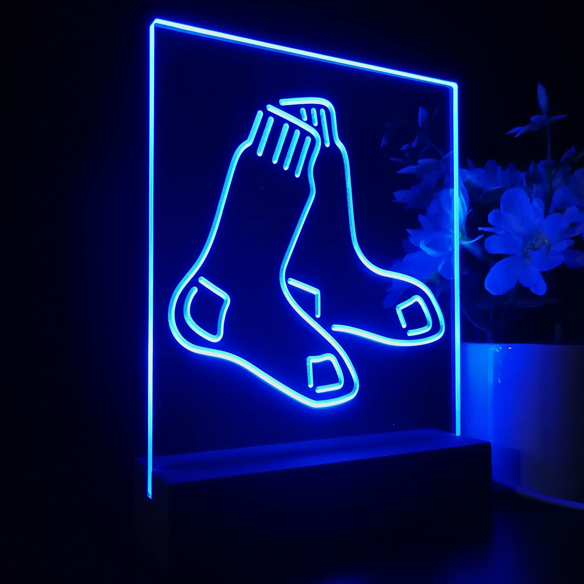 Boston Red Sox Neon Sign Table Top Lamp