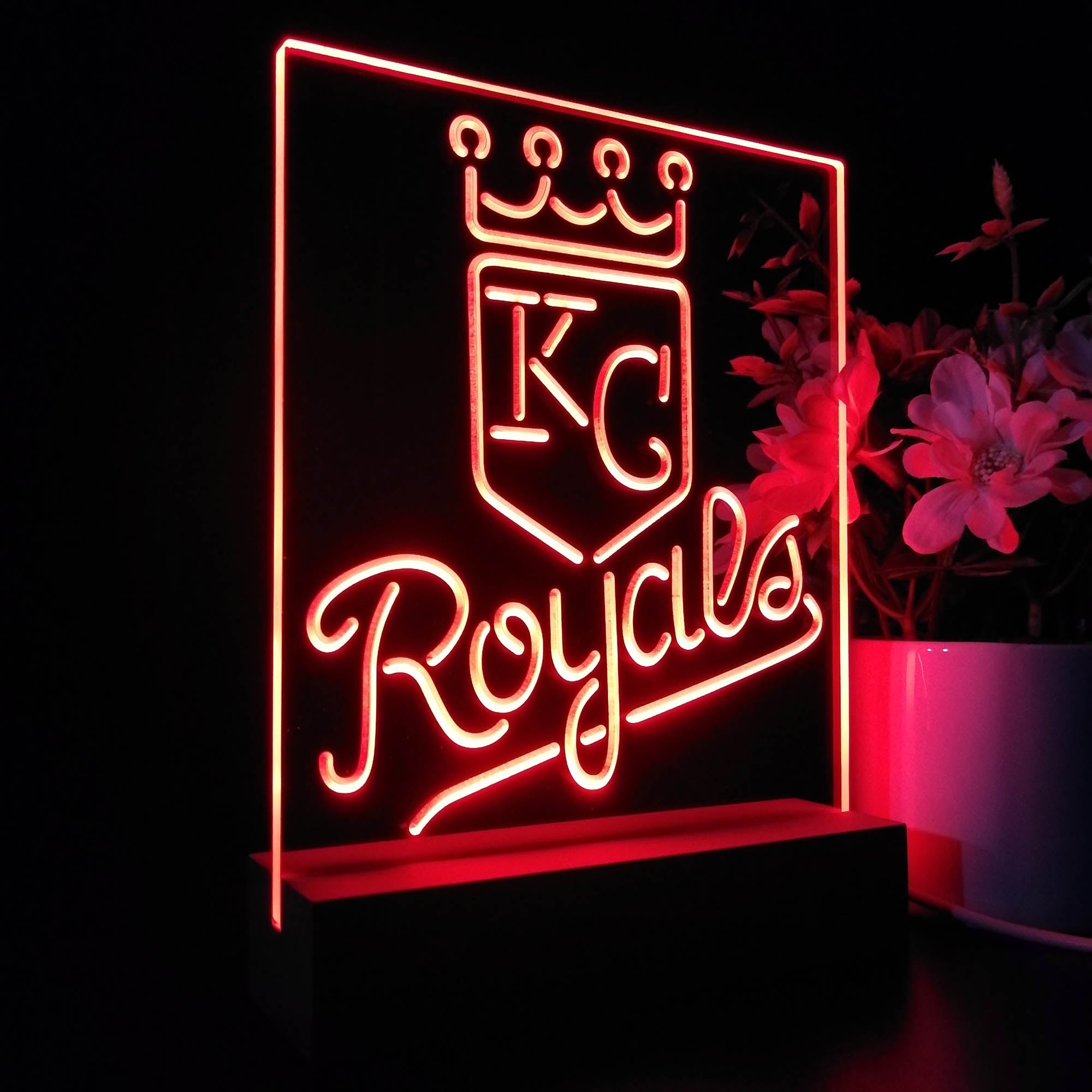 Kansas City Royals Neon Sign Table Top Lamp