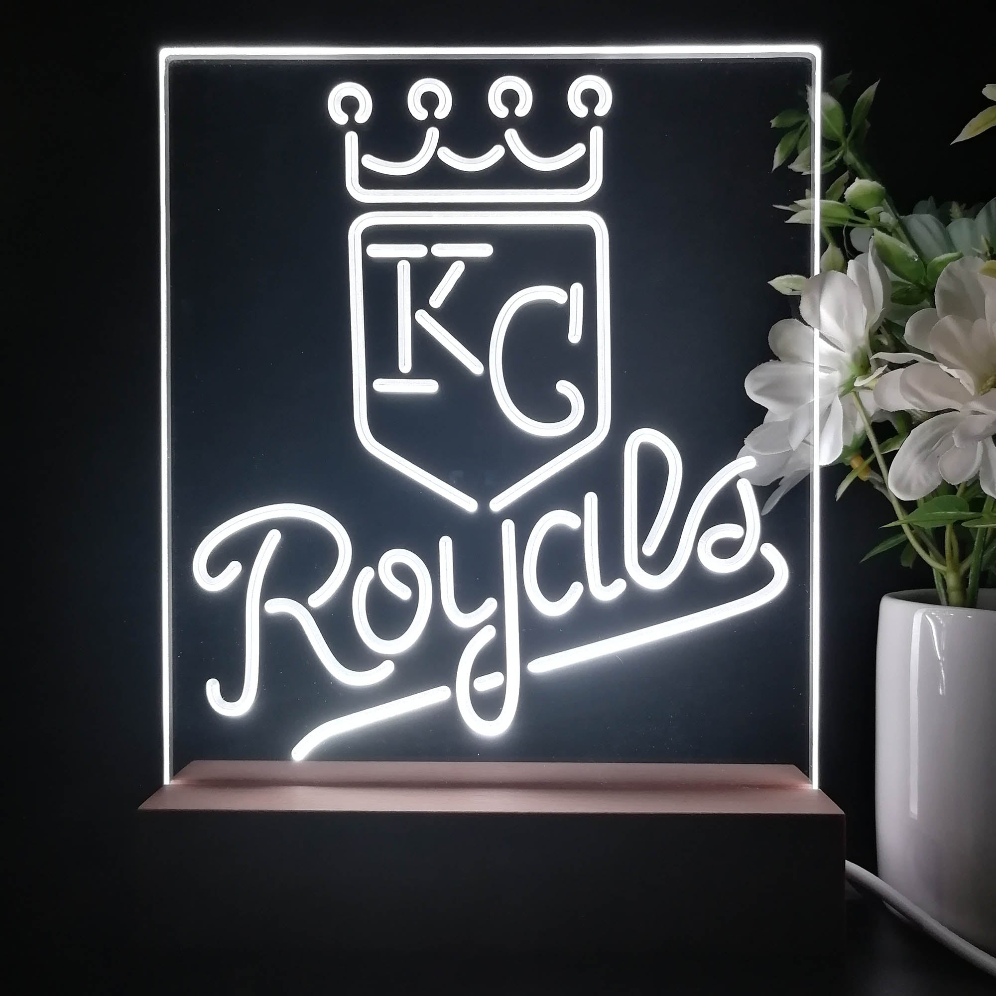 Kansas City Royals Neon Sign Table Top Lamp
