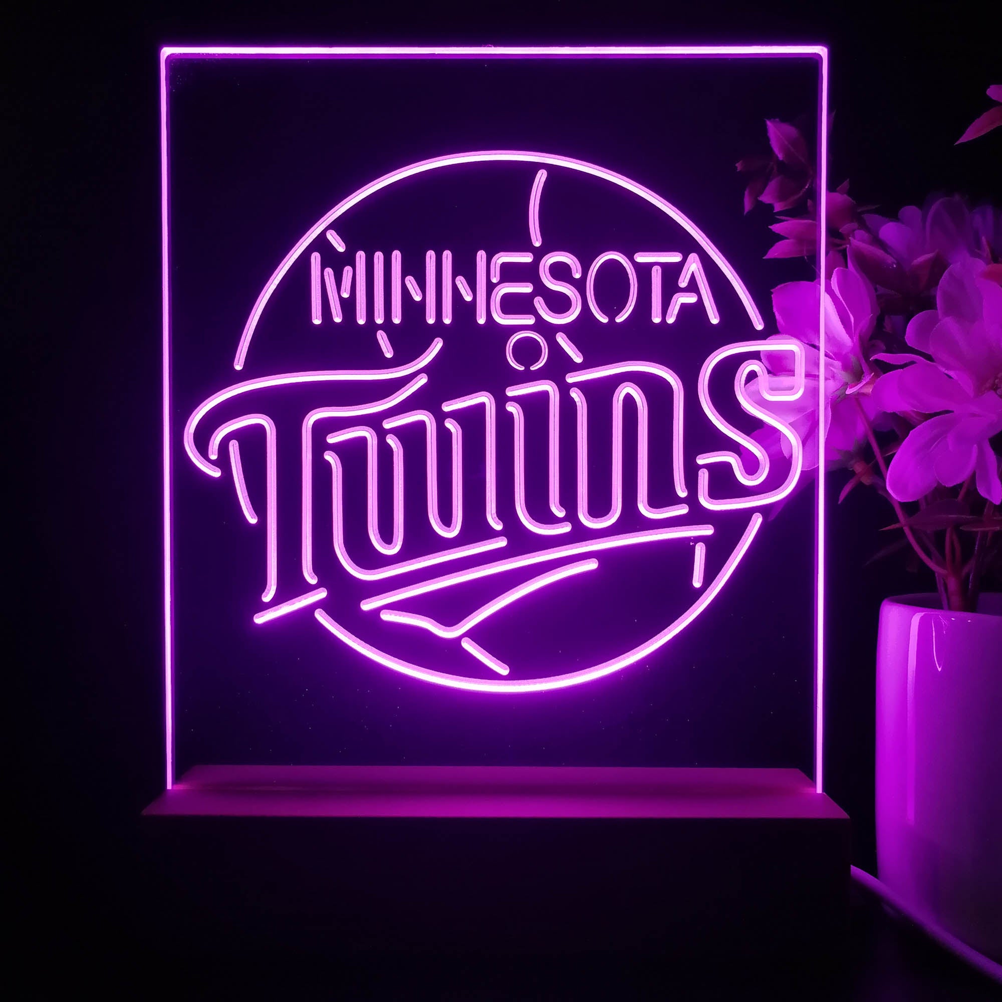 Minnesota Twins Neon Sign Table Top Lamp