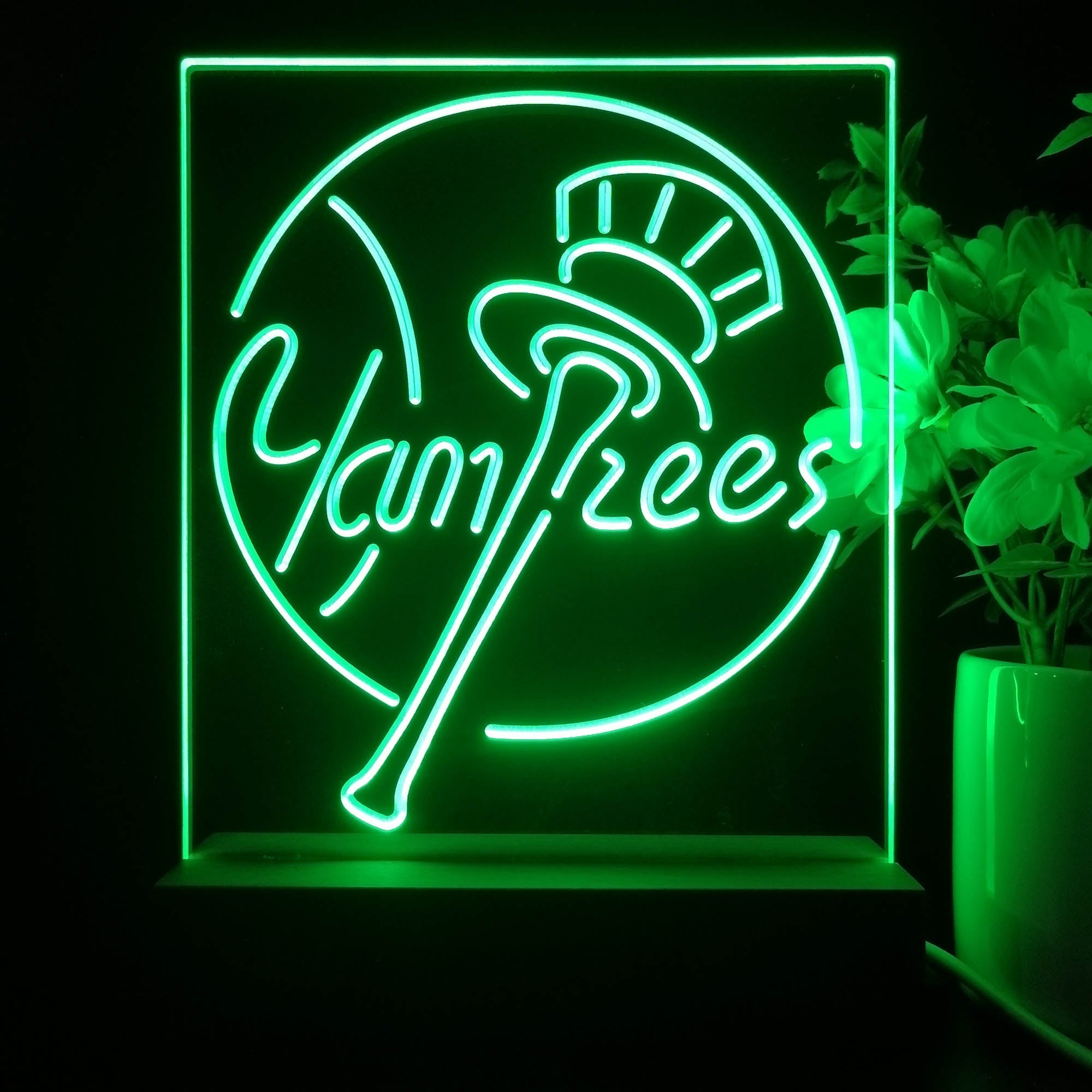 New York Yankees Neon Sign Table Top Lamp