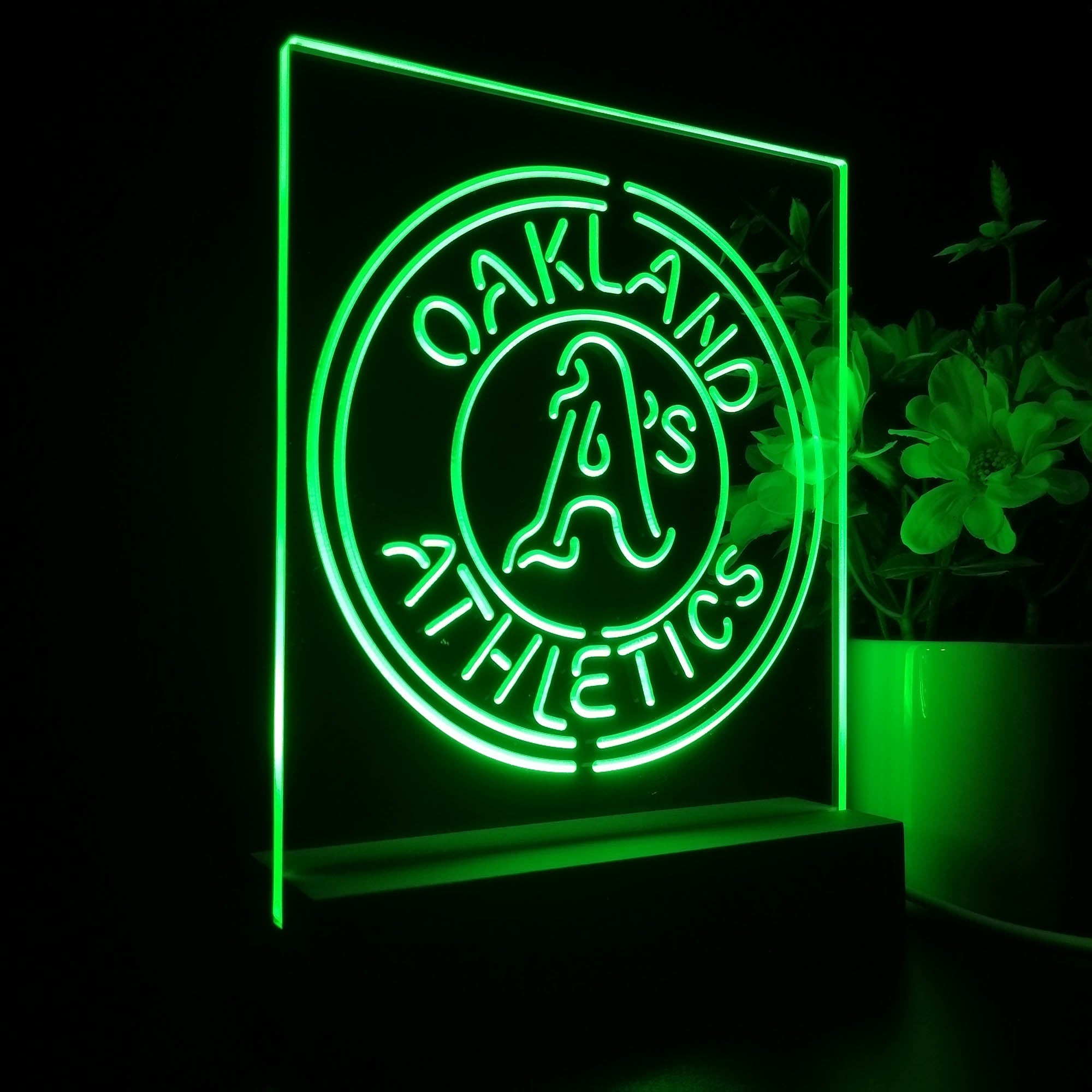 Oakland Athletics Neon Sign Table Top Lamp
