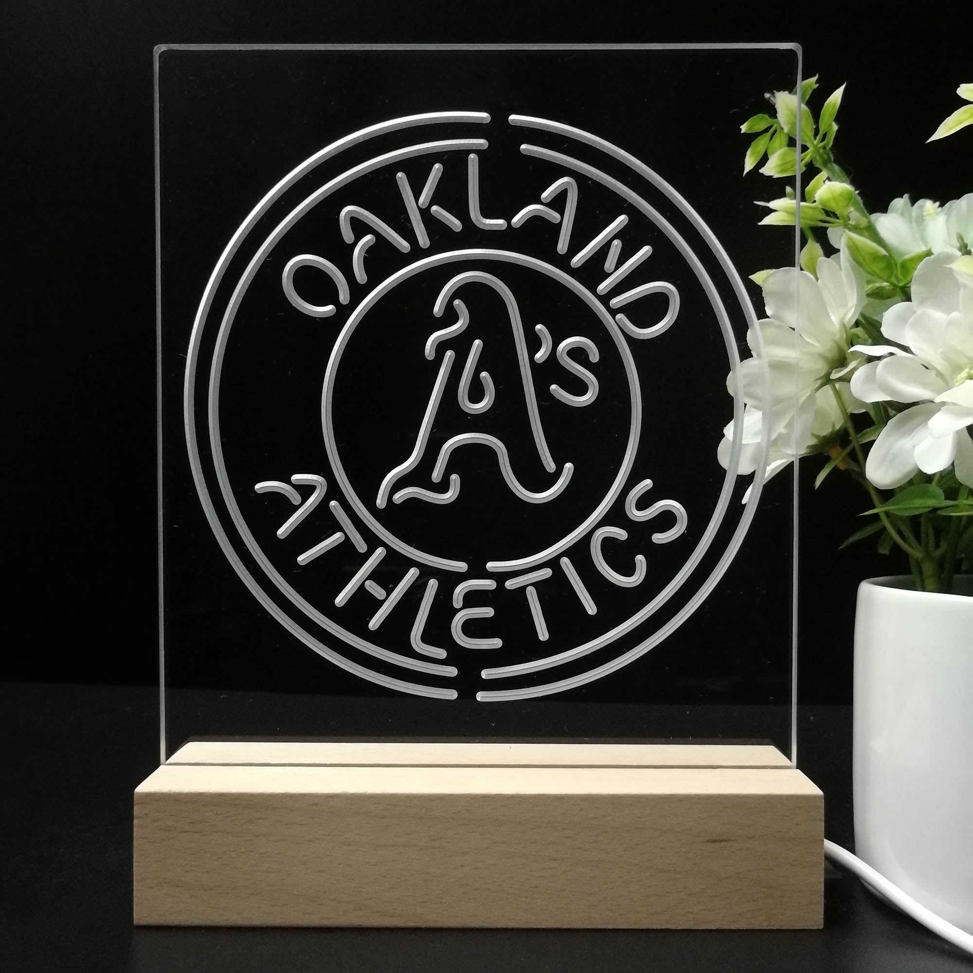 Oakland Athletics Neon Sign Table Top Lamp