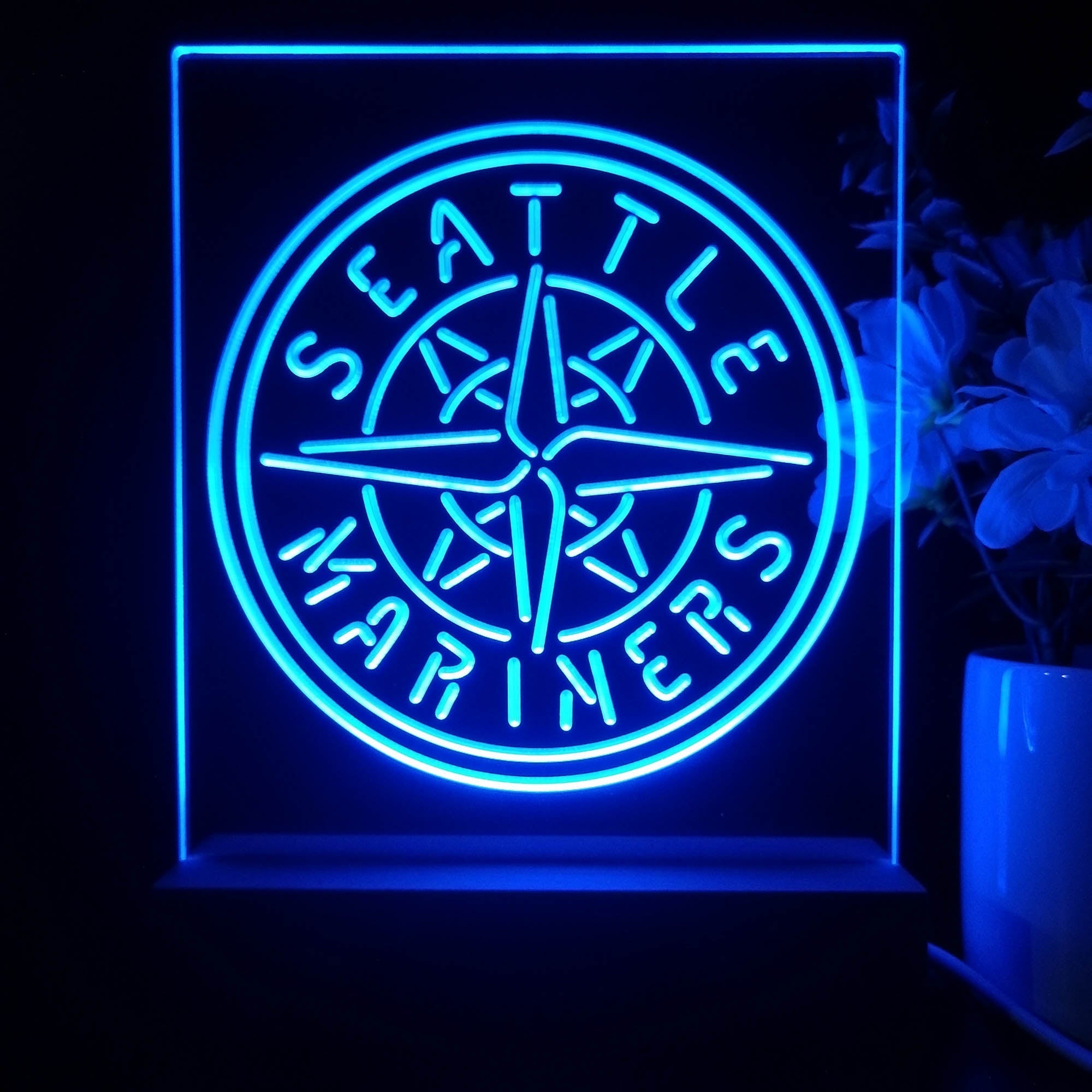 Seattle Mariners Neon Sign Table Top Lamp