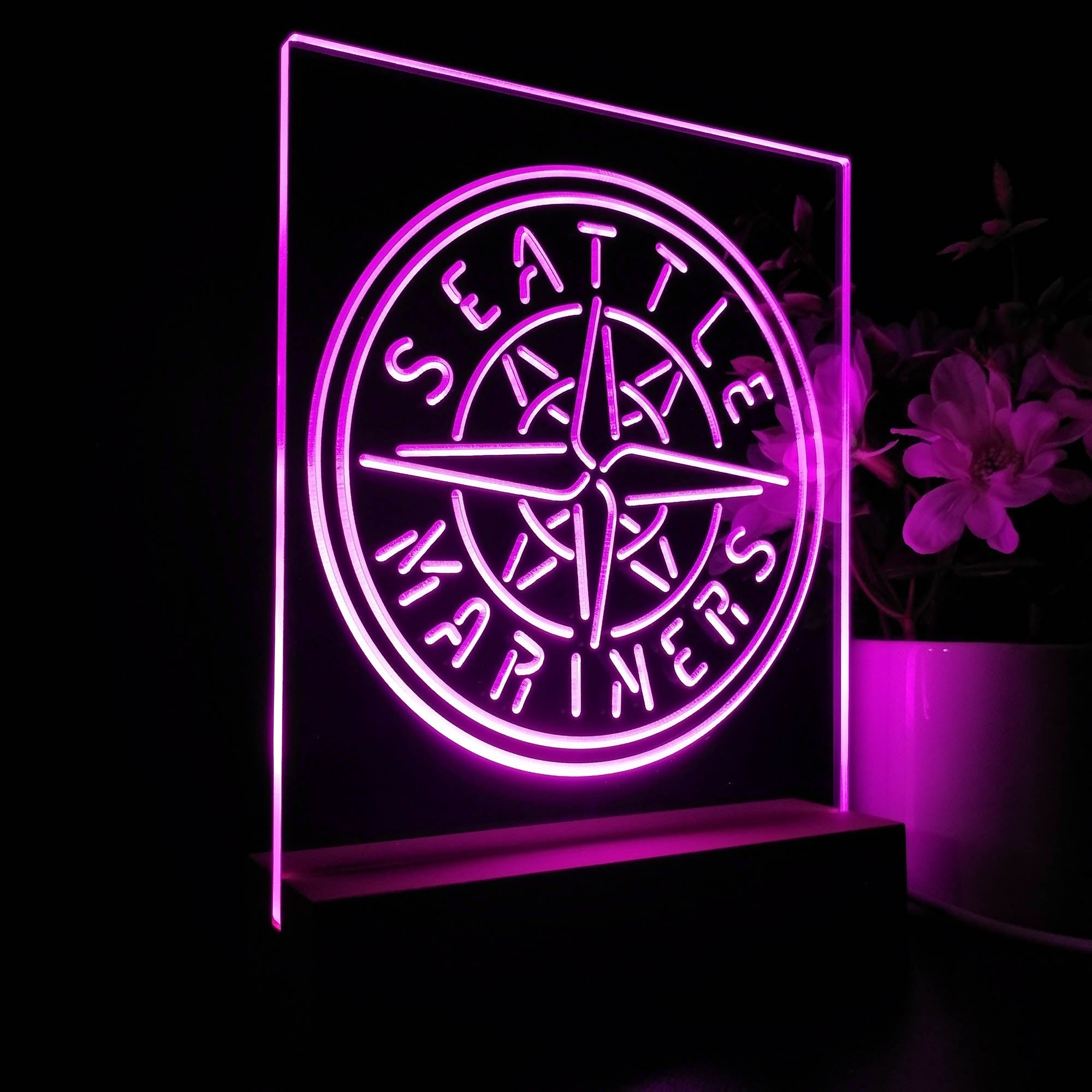 Seattle Mariners Neon Sign Table Top Lamp