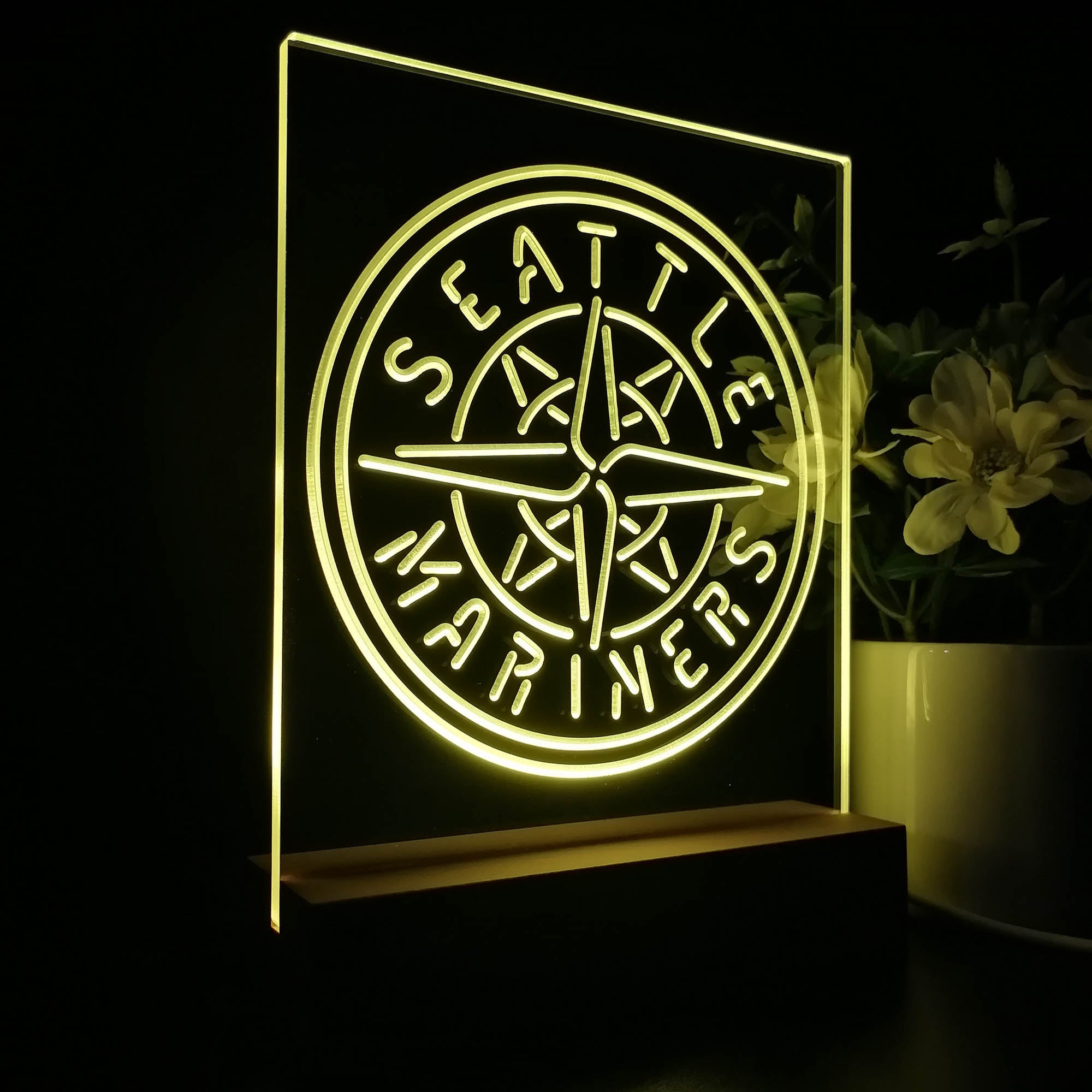 Seattle Mariners Neon Sign Table Top Lamp