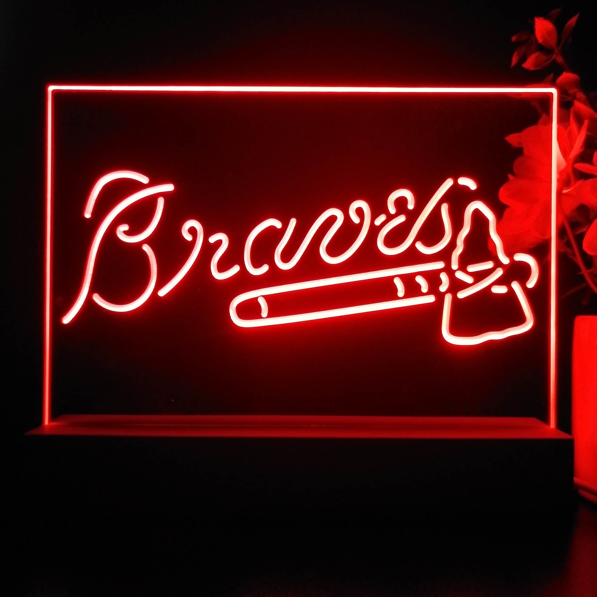 Atlanta Braves Neon Sign Pub Bar Lamp