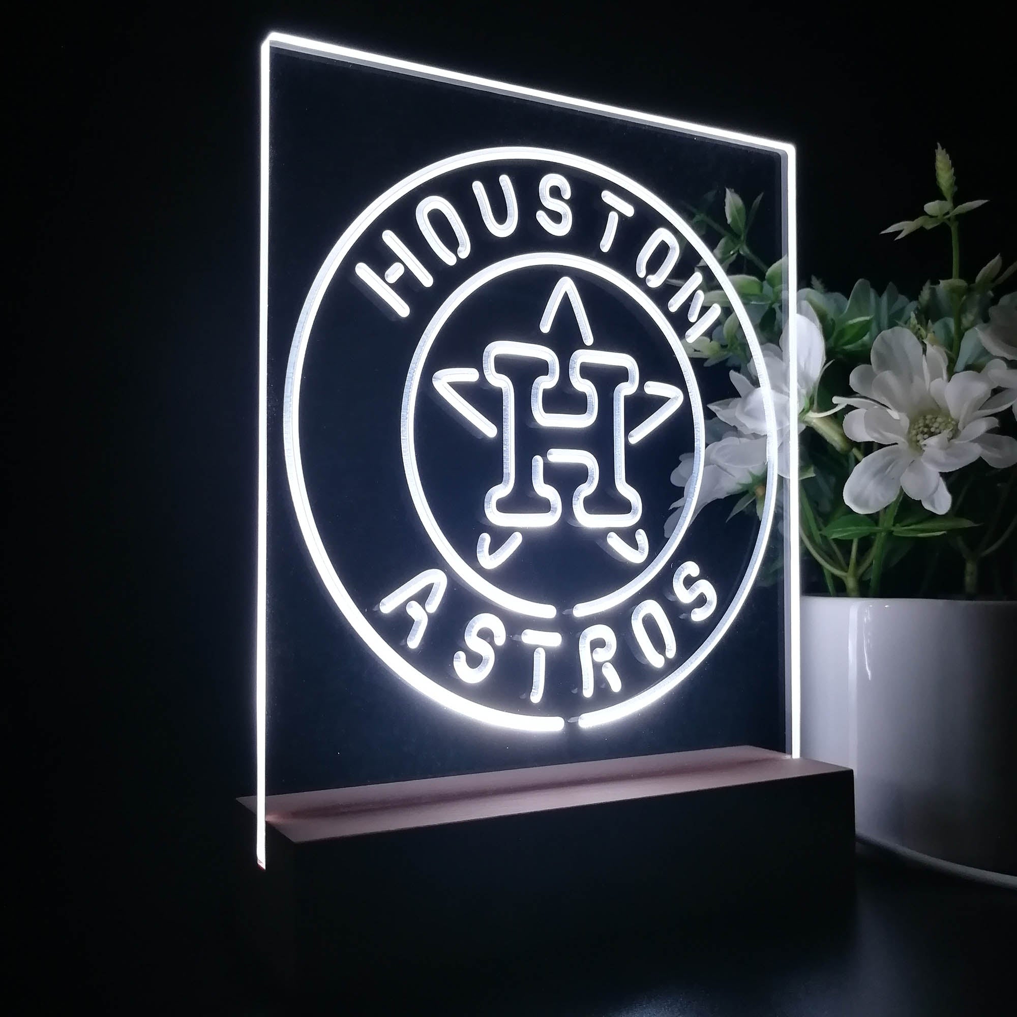 Houston Astros Neon Sign Table Top Lamp