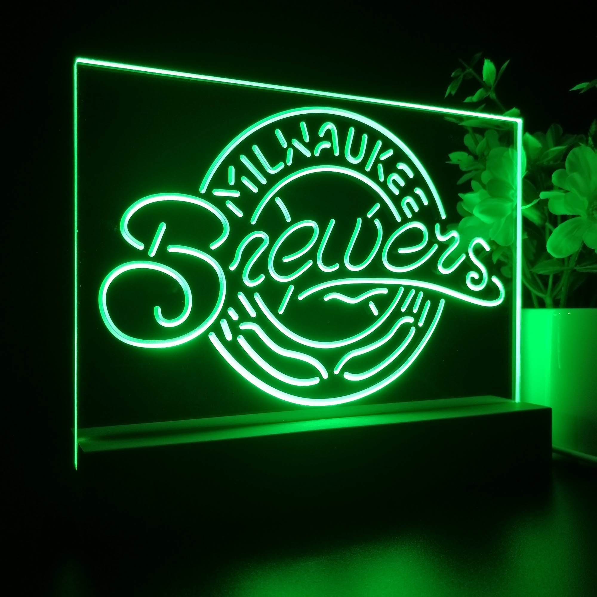 Milwaukee Brewers Neon Sign Pub Bar Lamp