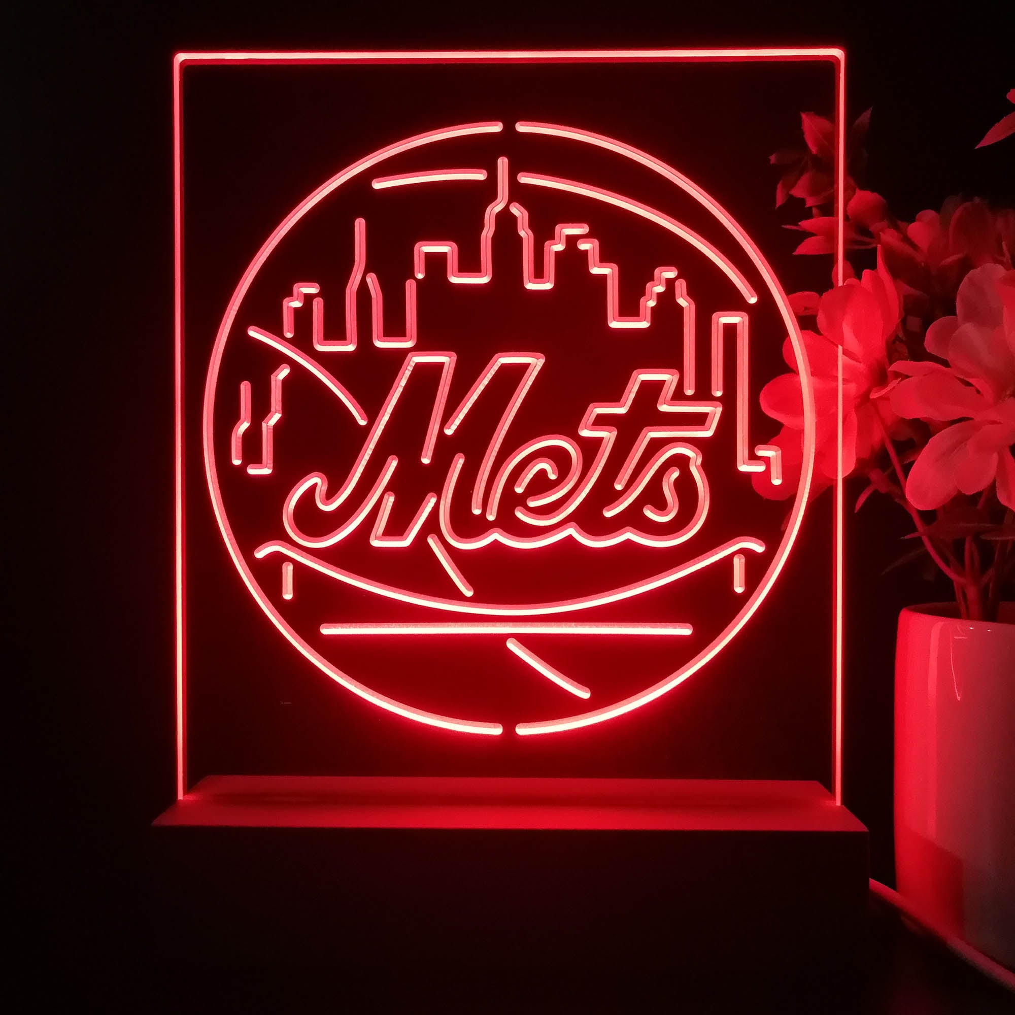 New York Mets Neon Sign Table Top Lamp