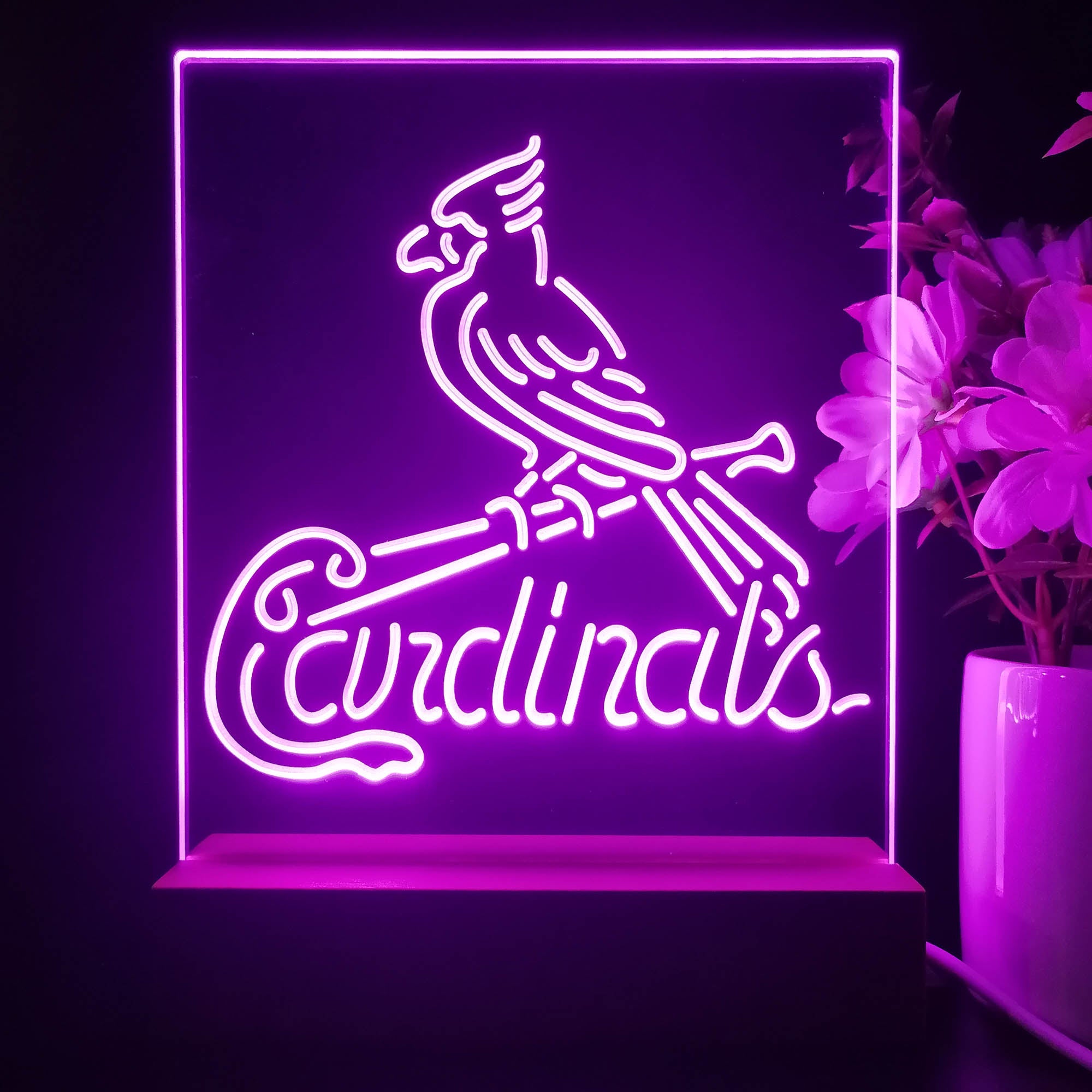 St. Louis Cardinals Neon Sign Table Lamp Display