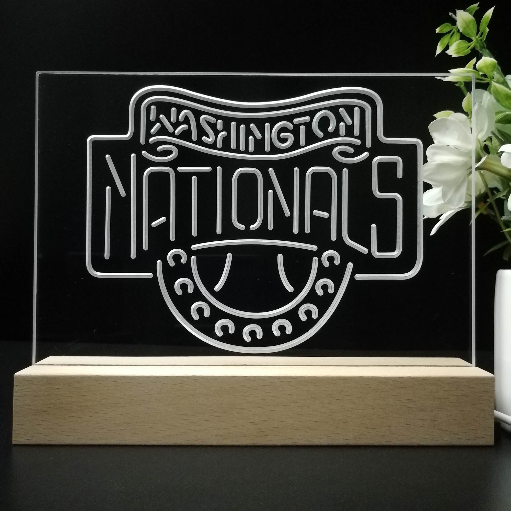 Washington Nationals Neon Sign Pub Bar Lamp