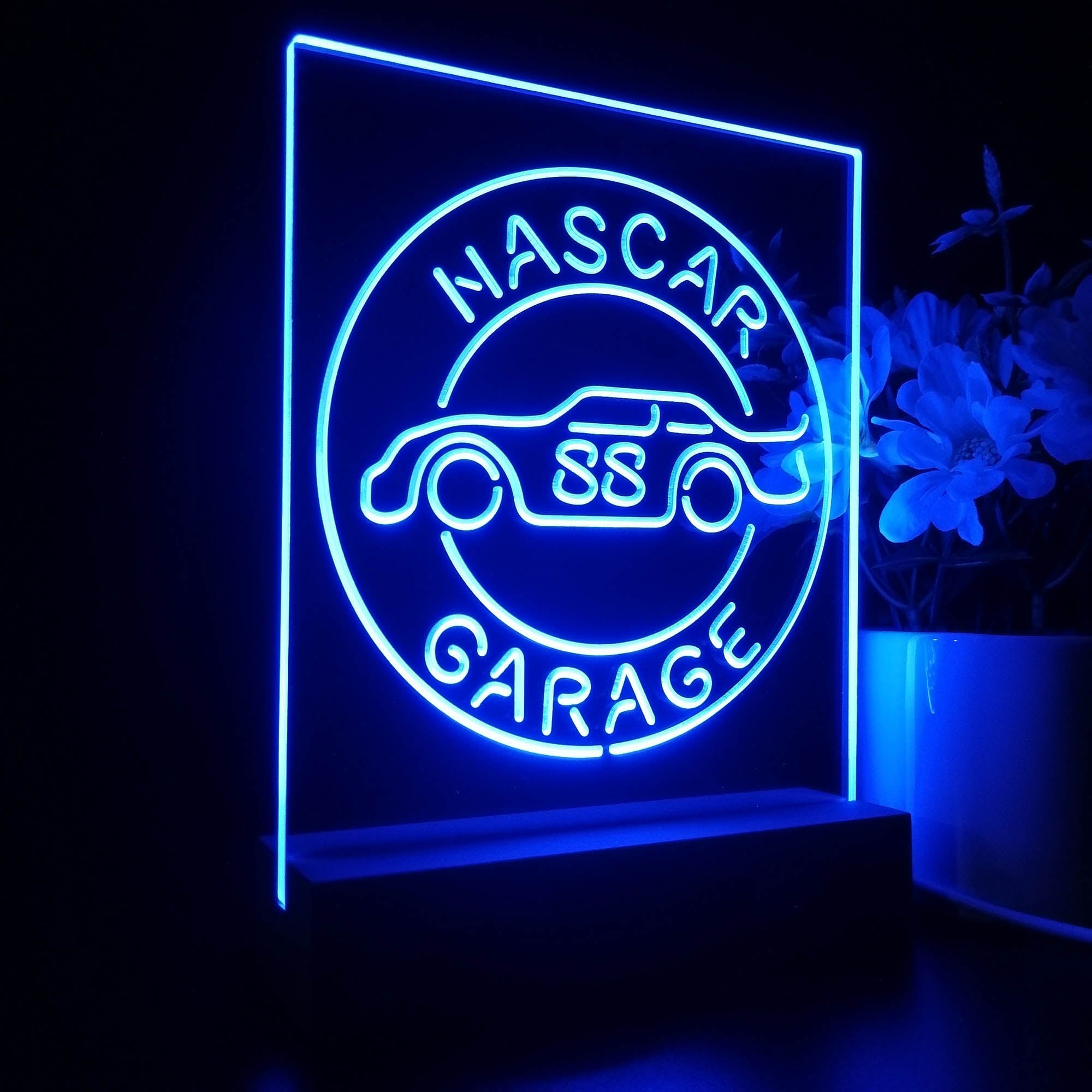 Nascar 88 Garage Dale Jr. Neon Sign Table Top Lamp