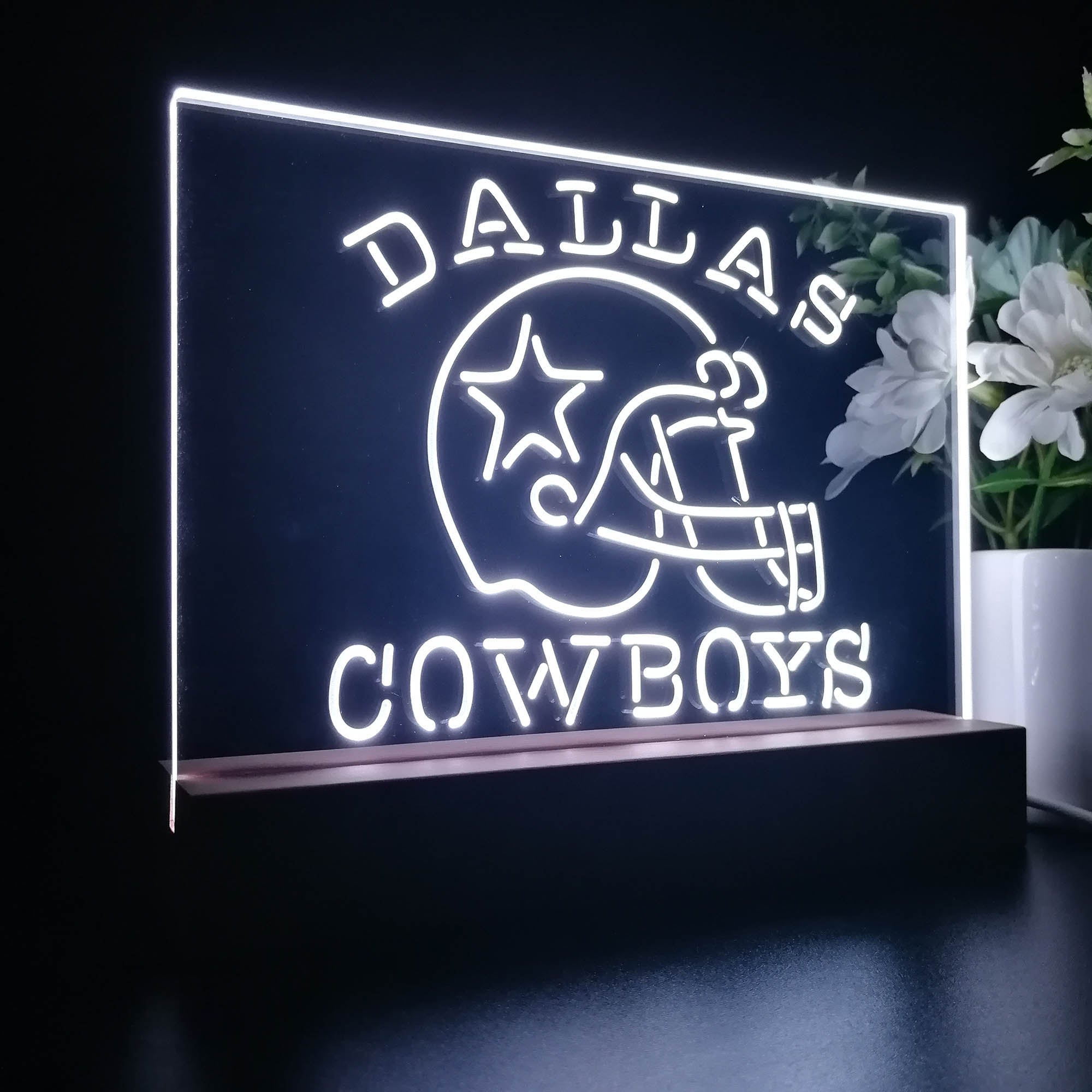 Dallas Cowboys 3D Night Light Desk Lamp Table Decoration