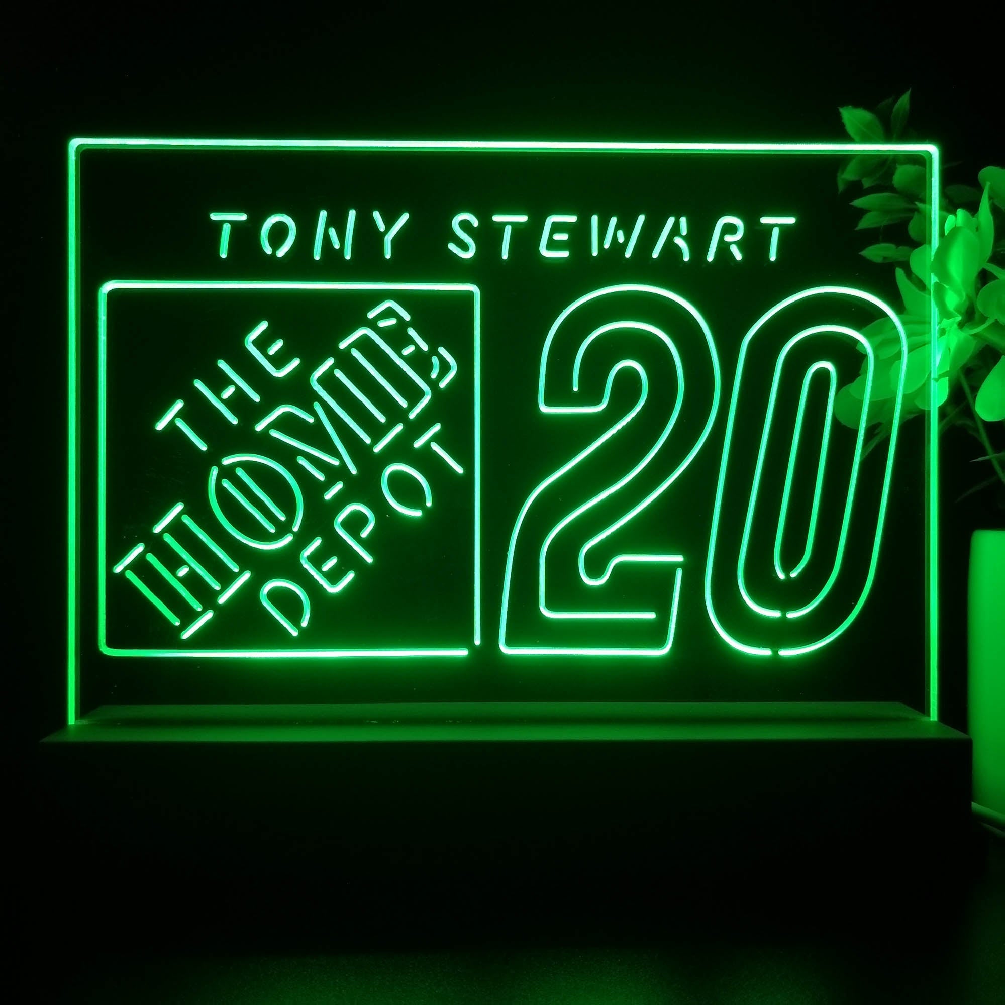 Tony Stewart #20 Racing 3D Illusion Night Light Desk Lamp