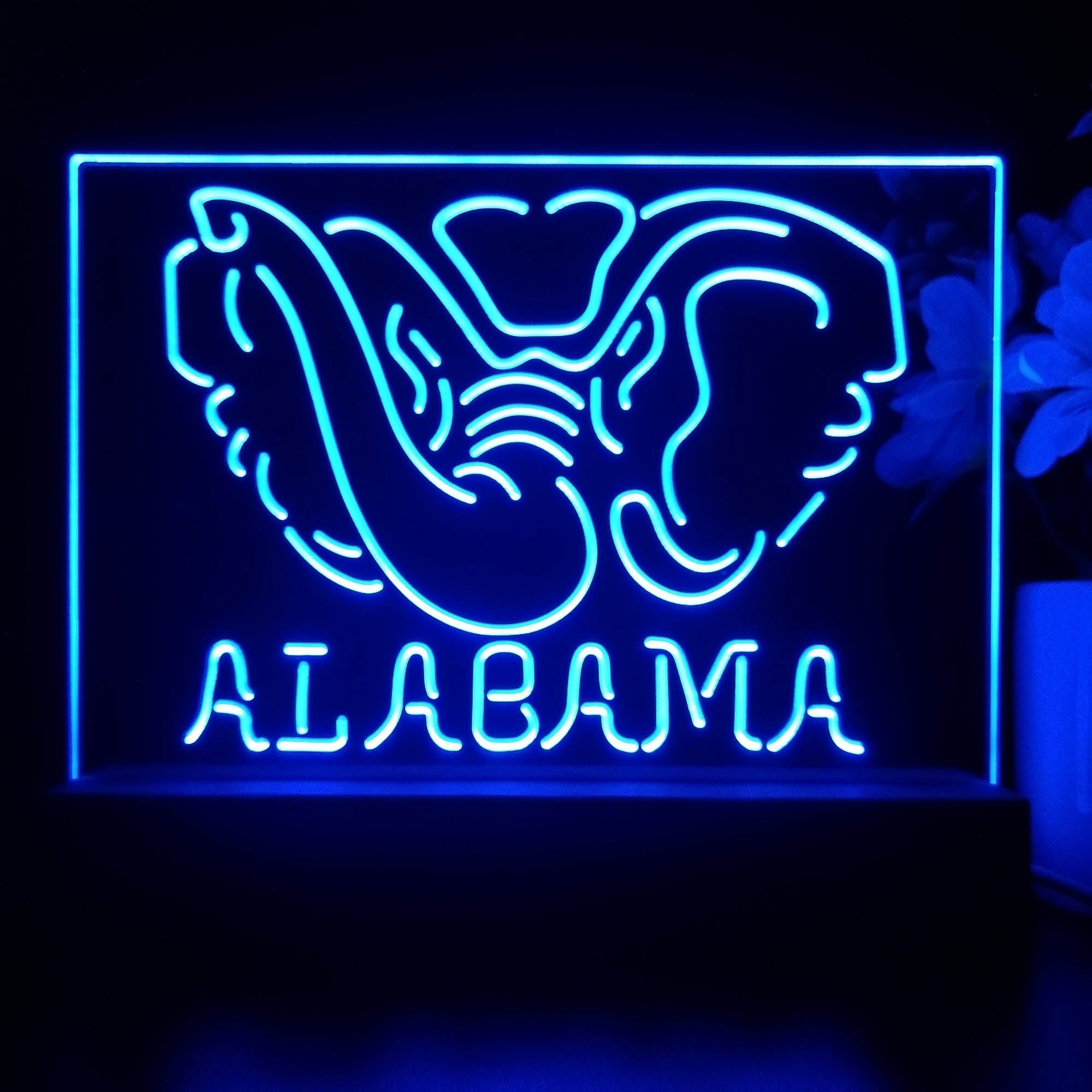 Alabama Crimson Tide 3D Illusion Night Light Desk Lamp