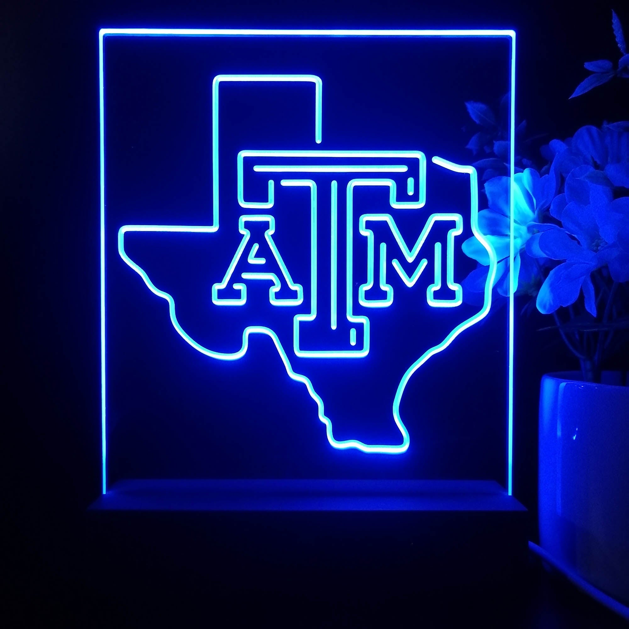 Texas A&M Aggies Neon Sign Table Top Lamp