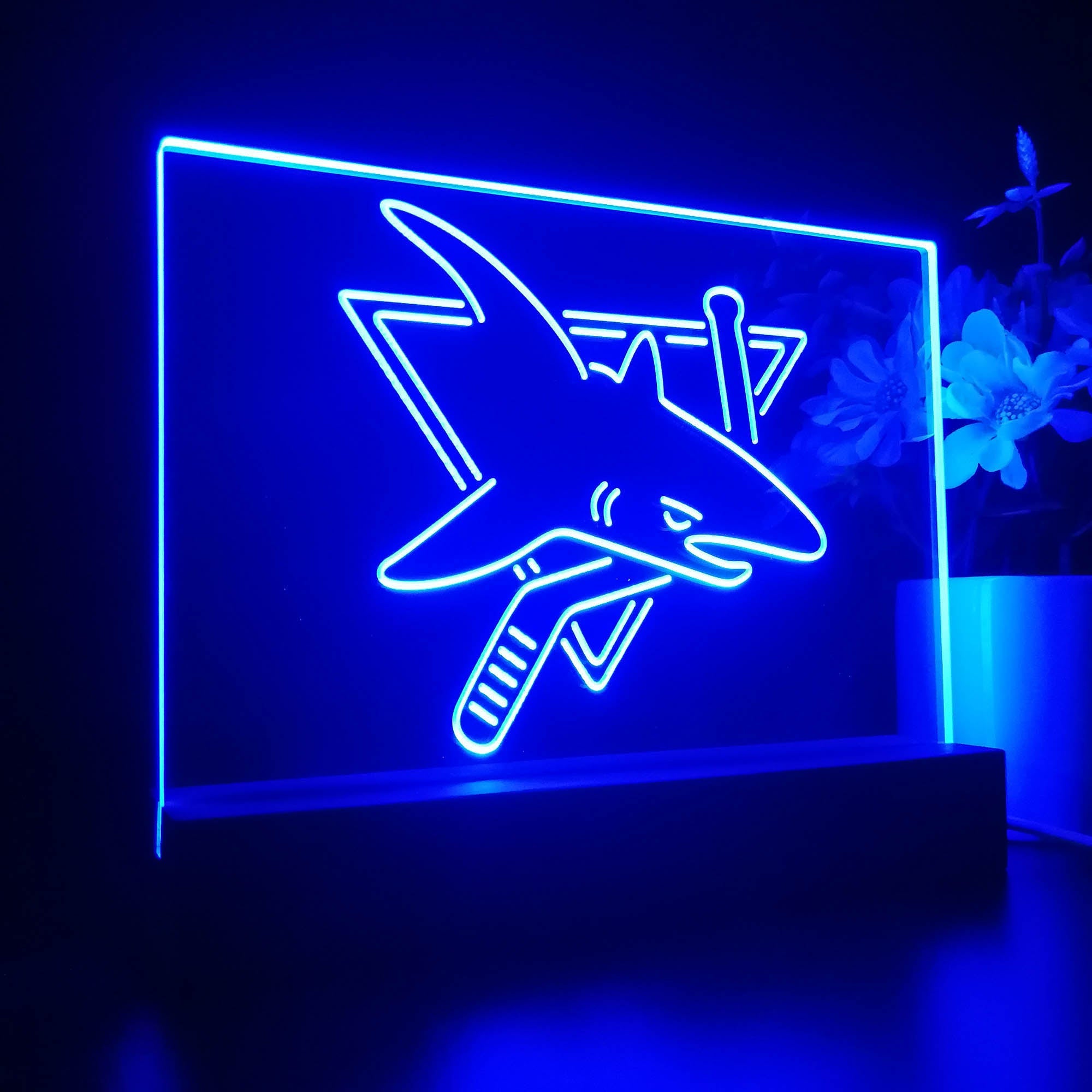 San Jose Sharks 3D Illusion Night Light Desk Lamp