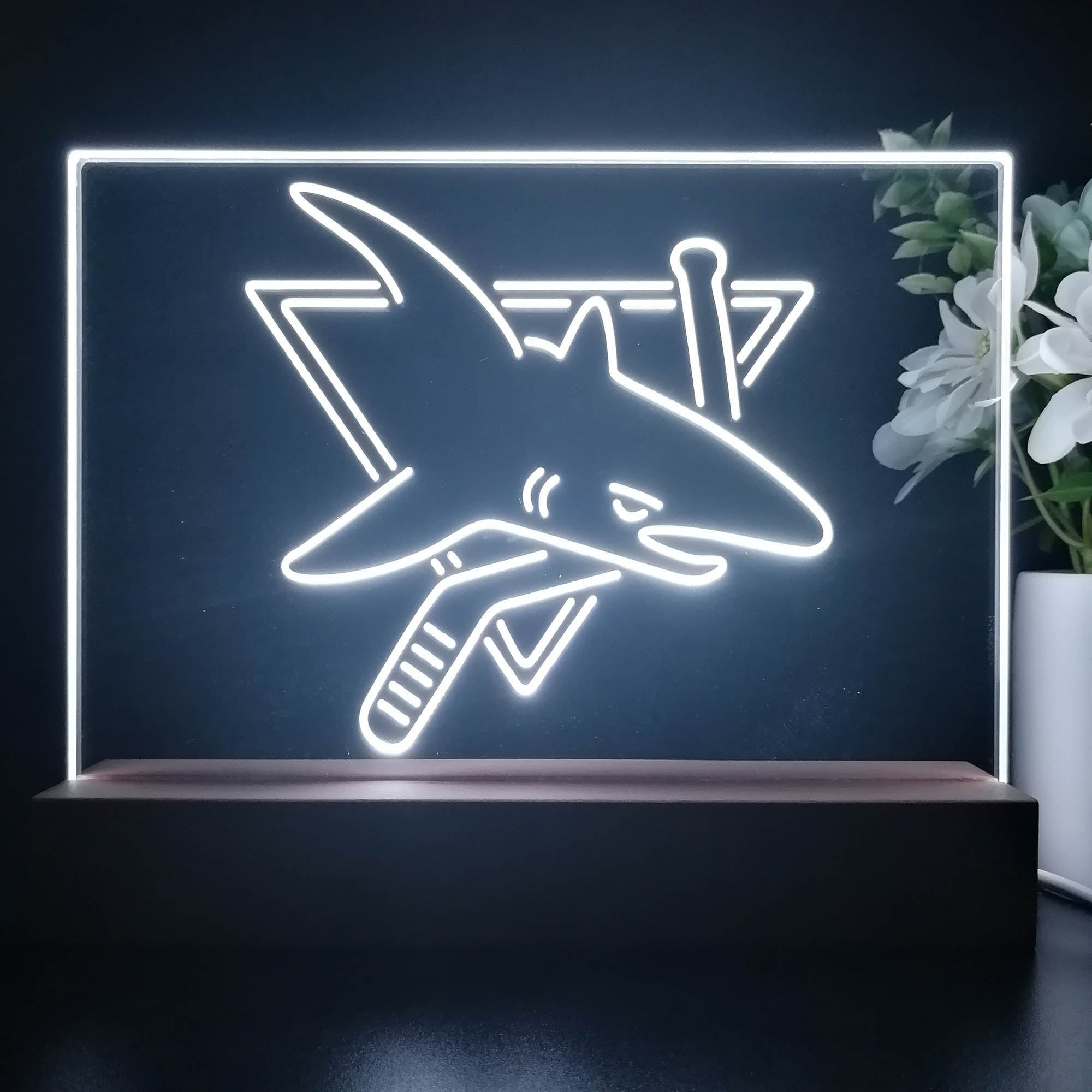 San Jose Sharks 3D Illusion Night Light Desk Lamp