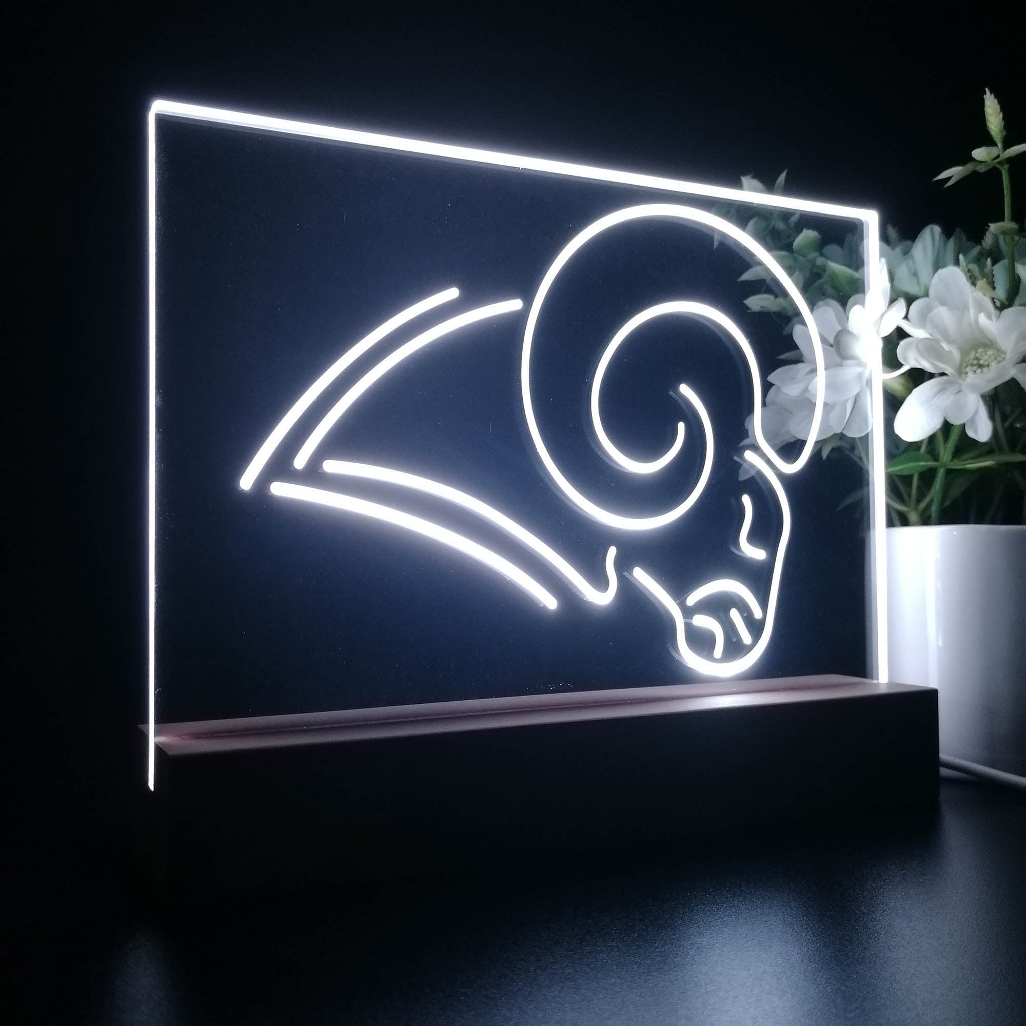 Los Angeles Rams 3D Illusion Night Light Desk Lamp