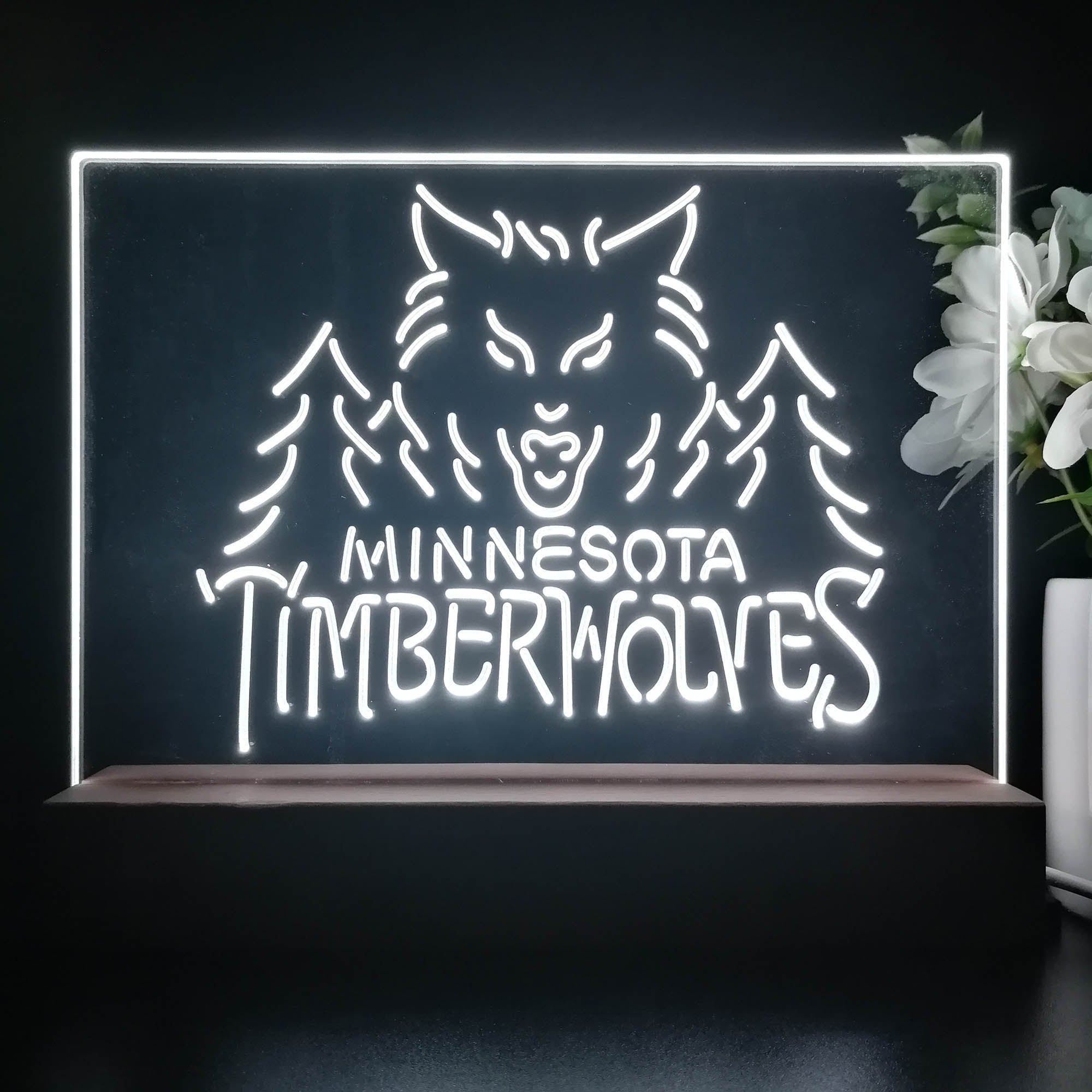 Minnesota Timberwolves 3D Illusion Night Light Desk Lamp