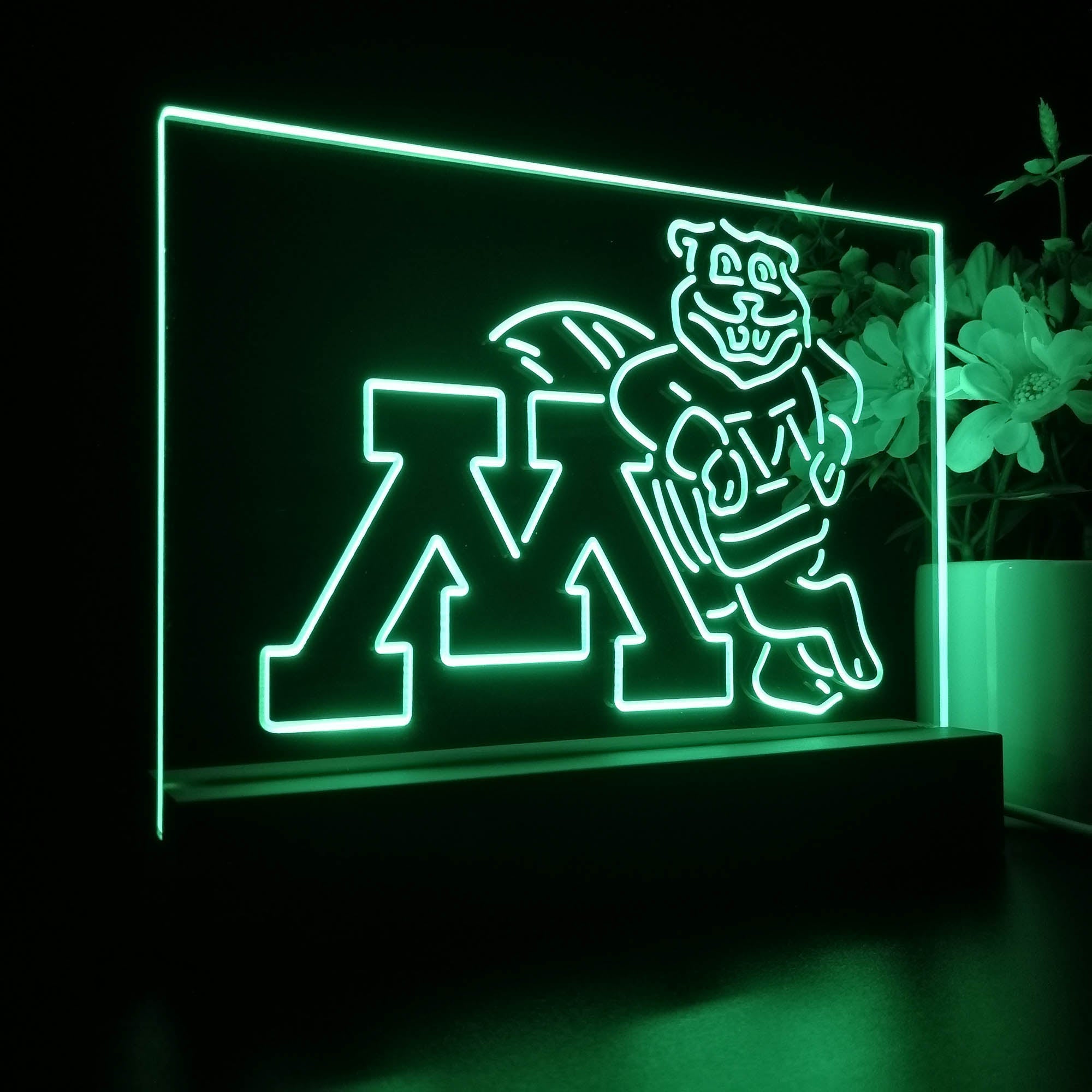 Minnesota Golden Gophers 3D Illusion Night Light Desk Lamp