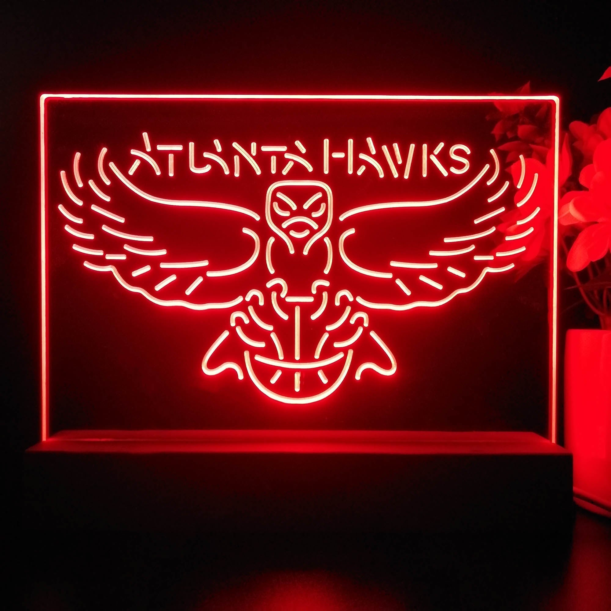 Atlanta Hawks 3D Illusion Night Light Desk Lamp
