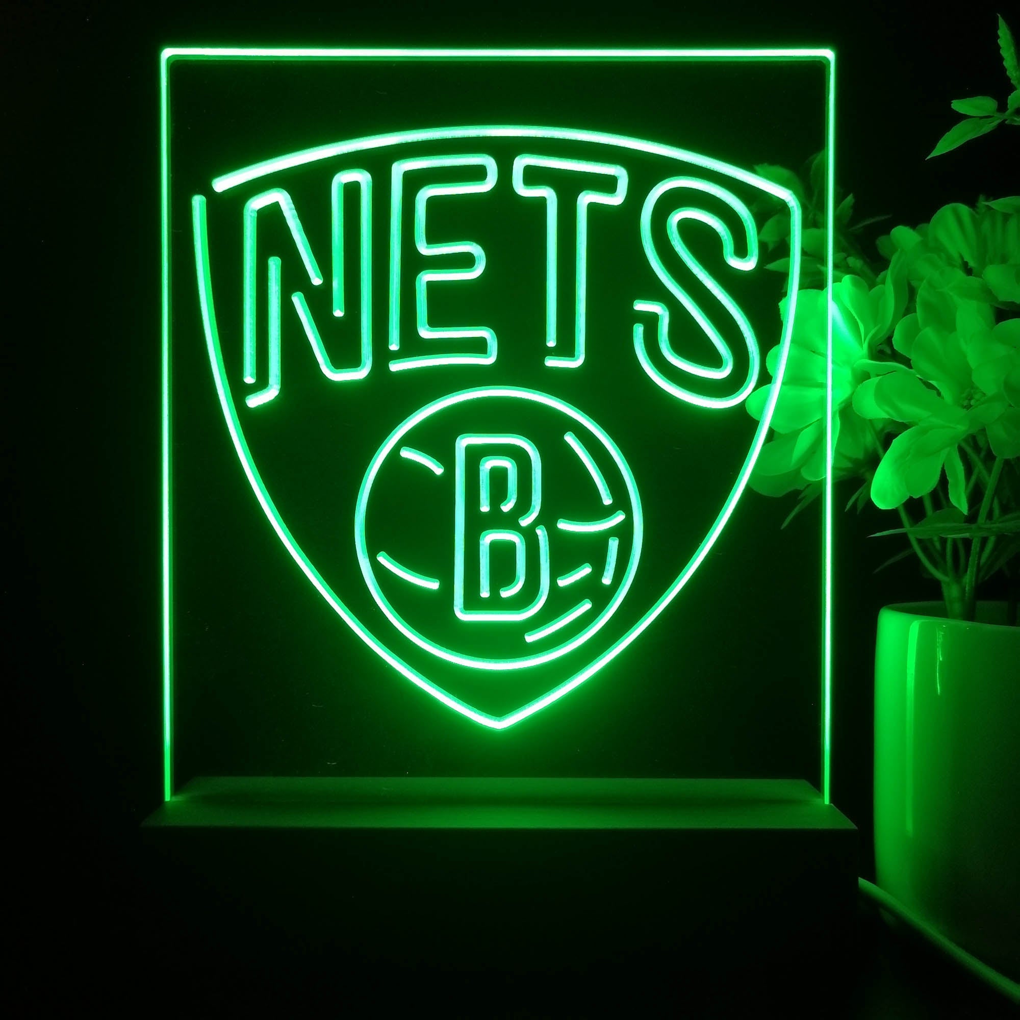 Brooklyn Nets Neon Sign Table Top Lamp