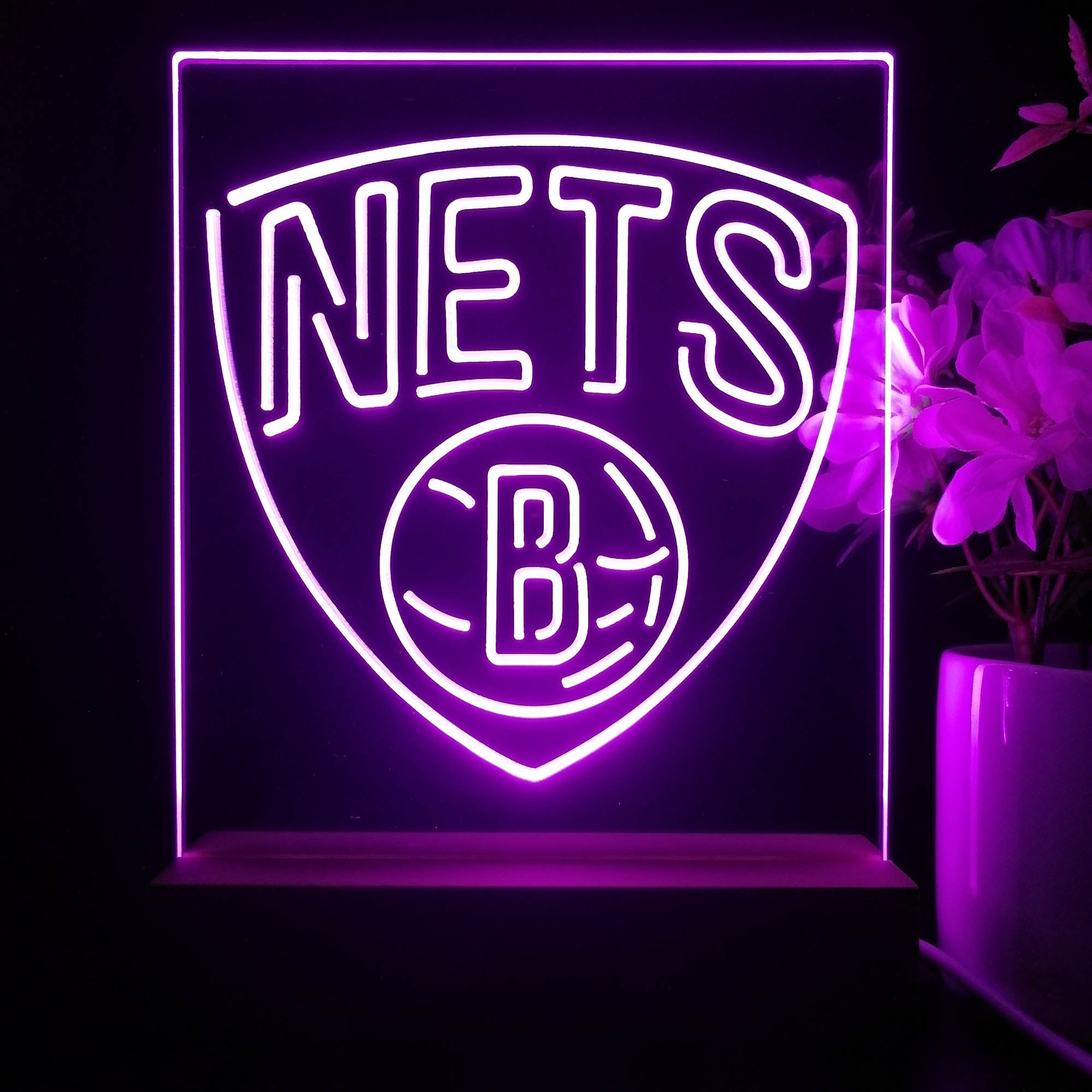 Brooklyn Nets Neon Sign Table Top Lamp