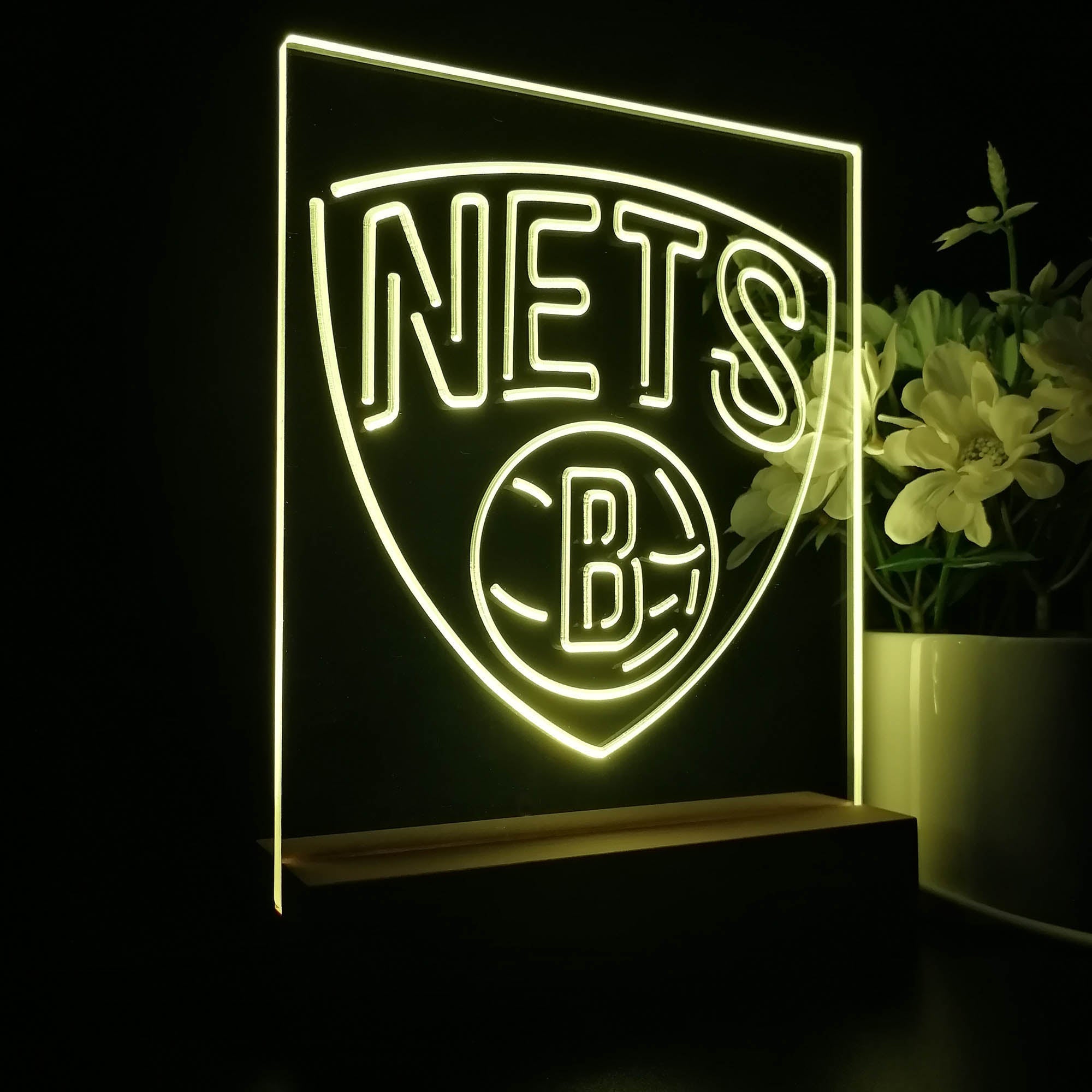 Brooklyn Nets Neon Sign Table Top Lamp