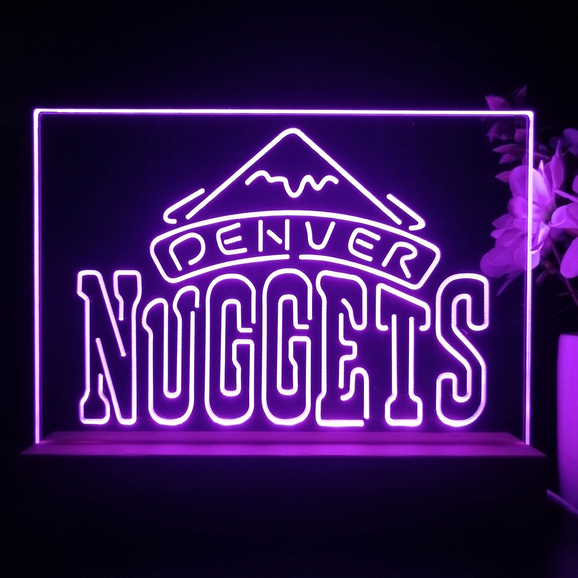 Denver Nuggets 3D Illusion Night Light Desk Lamp