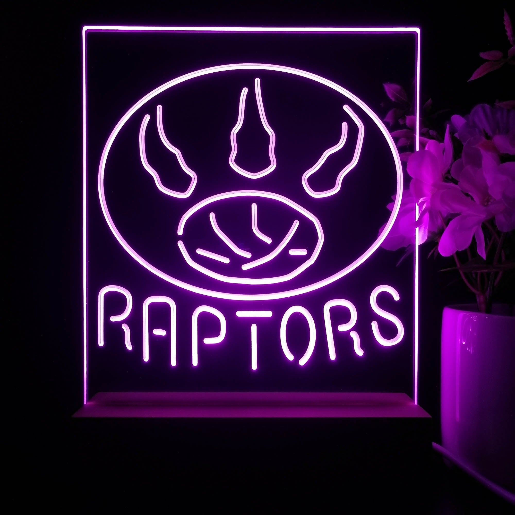 Toronto Raptors Neon Sign Table Top Lamp