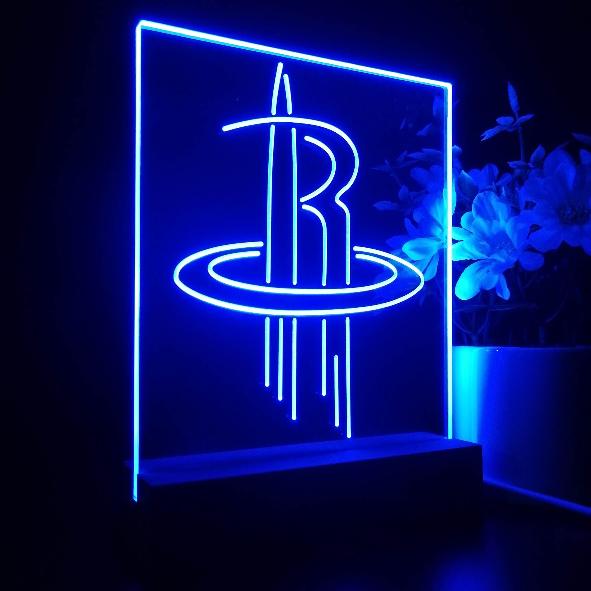 Houston Rockets Night Light Neon Pub Bar Lamp