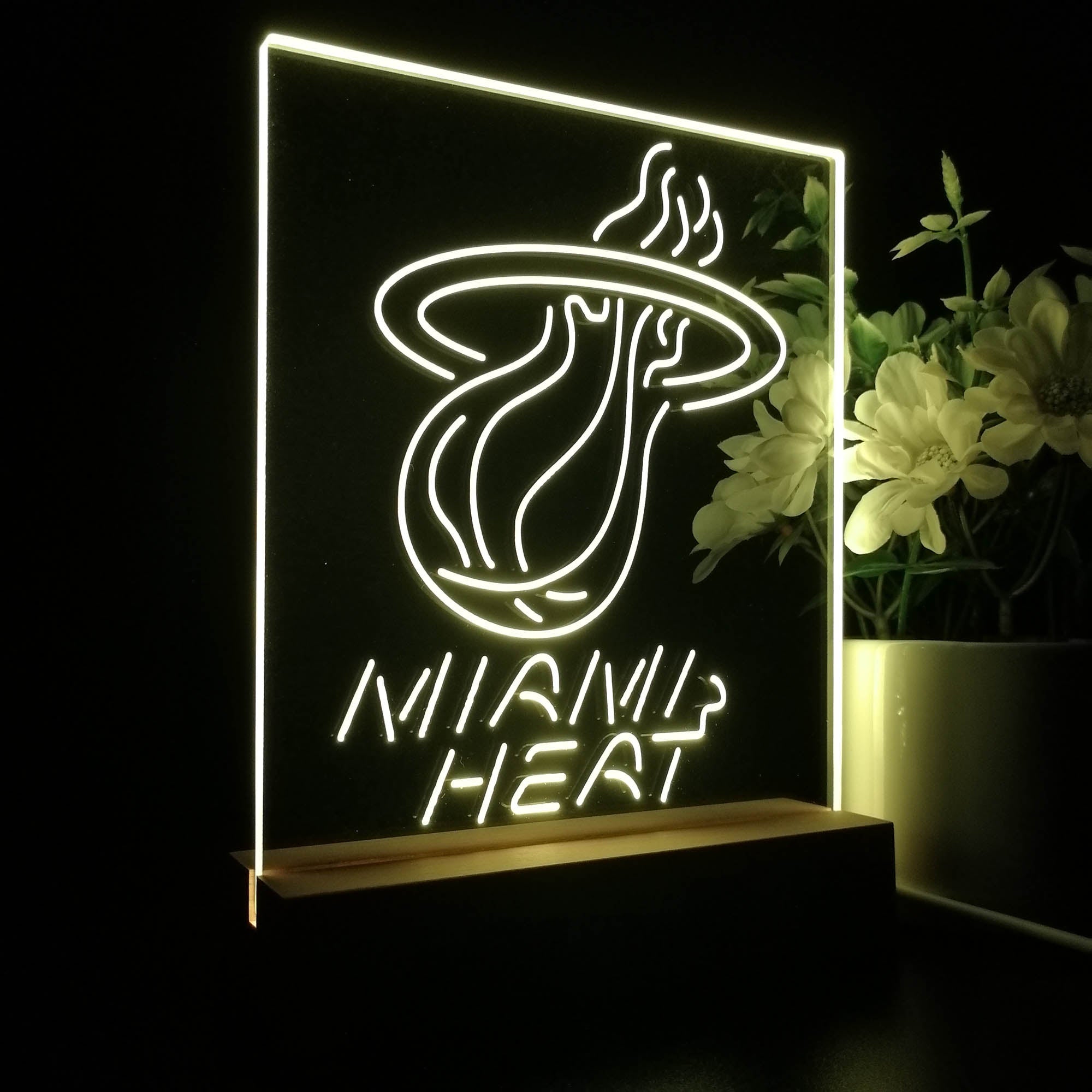 Miami Heat Night Light Neon Pub Bar Lamp