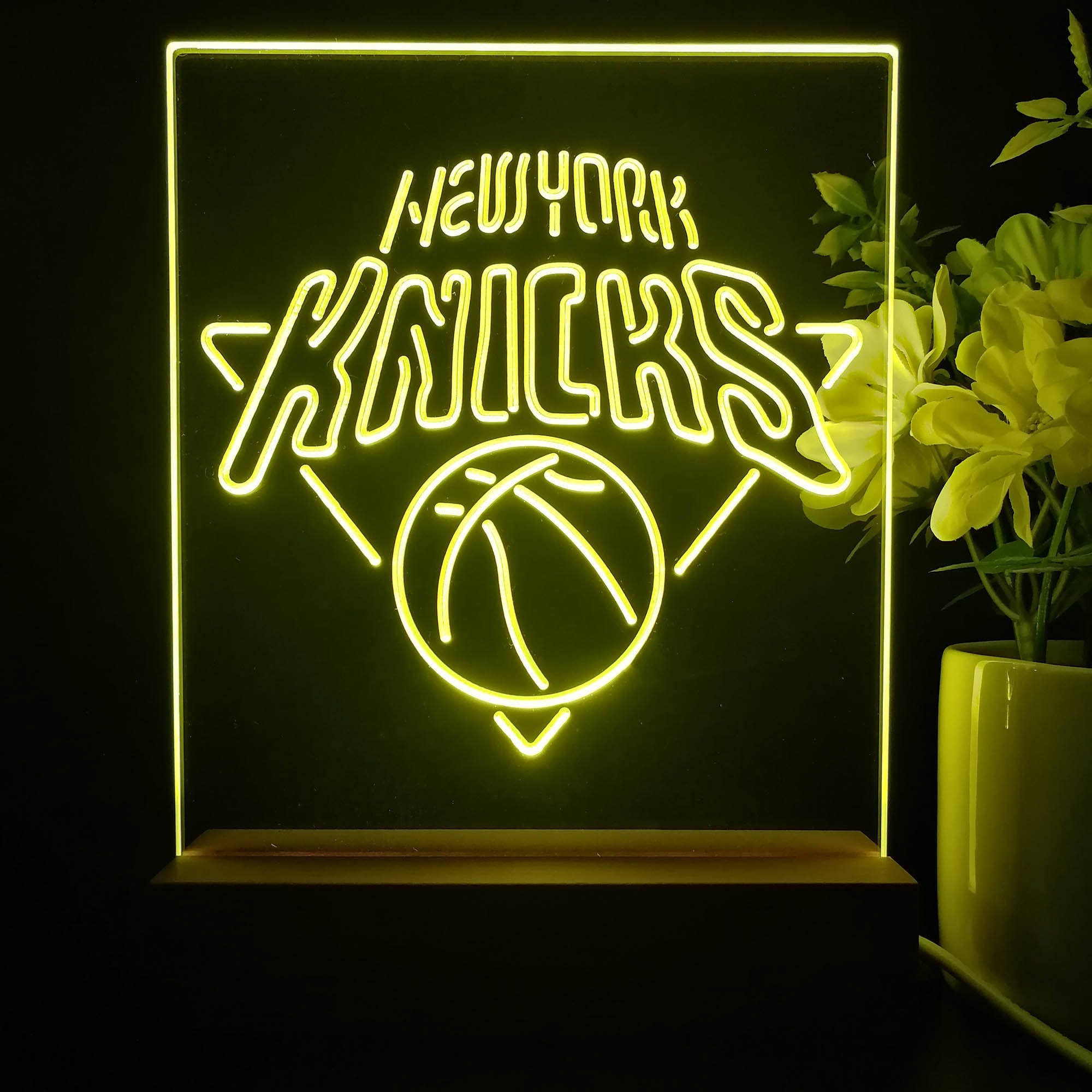New York Knicks Neon Sign Table Top Lamp