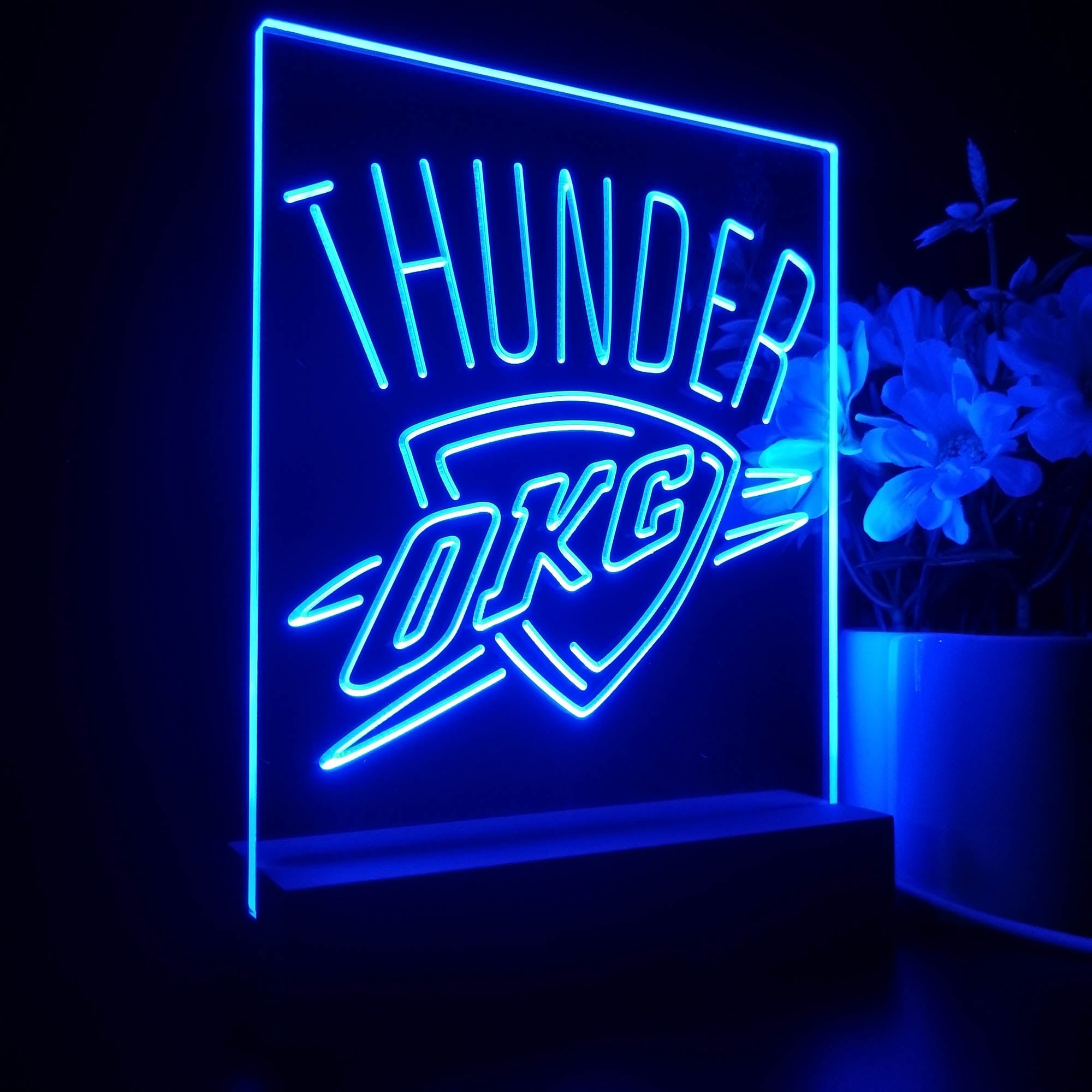 Oklahoma City Thunder Neon Sign Table Top Lamp
