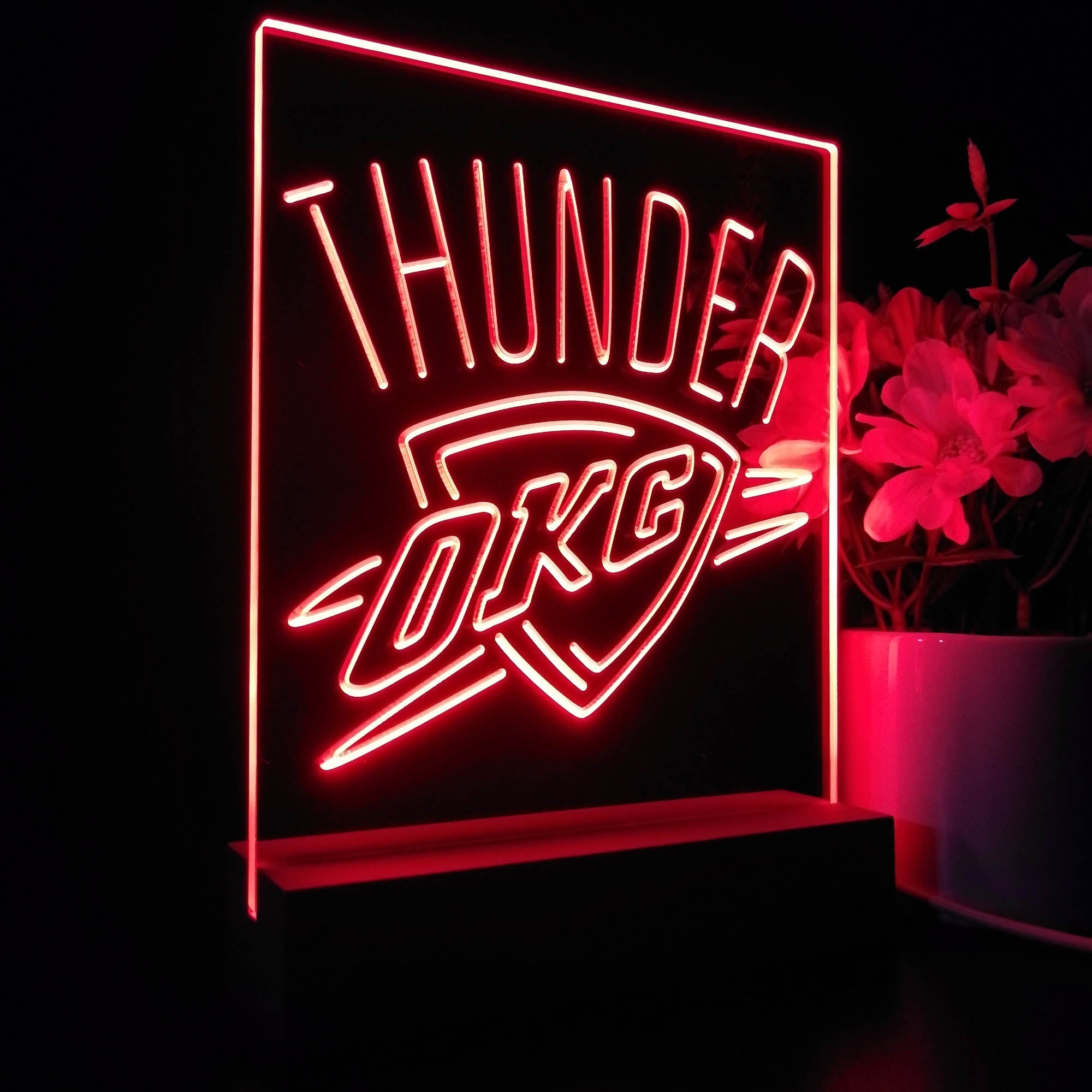 Oklahoma City Thunder Neon Sign Table Top Lamp