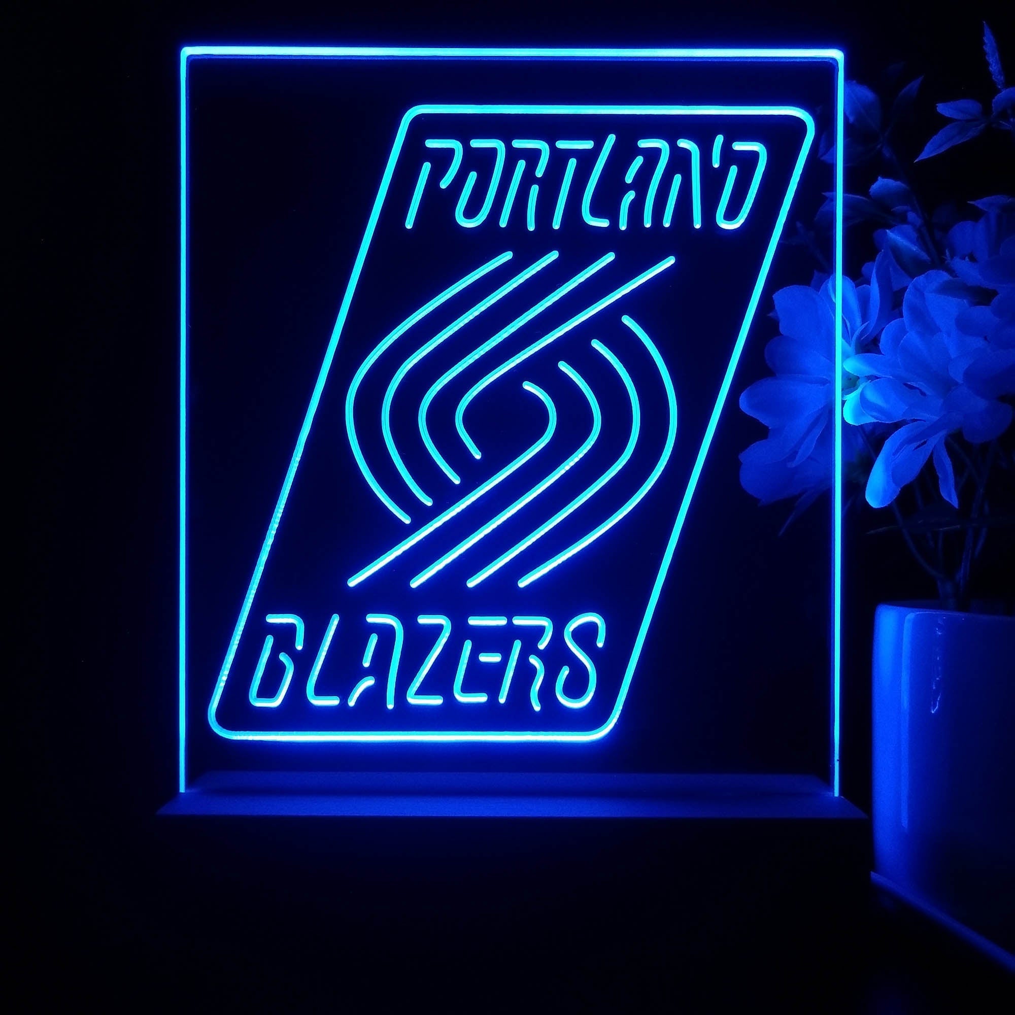 Portland Trail Blazers Night Light Neon Pub Bar Lamp