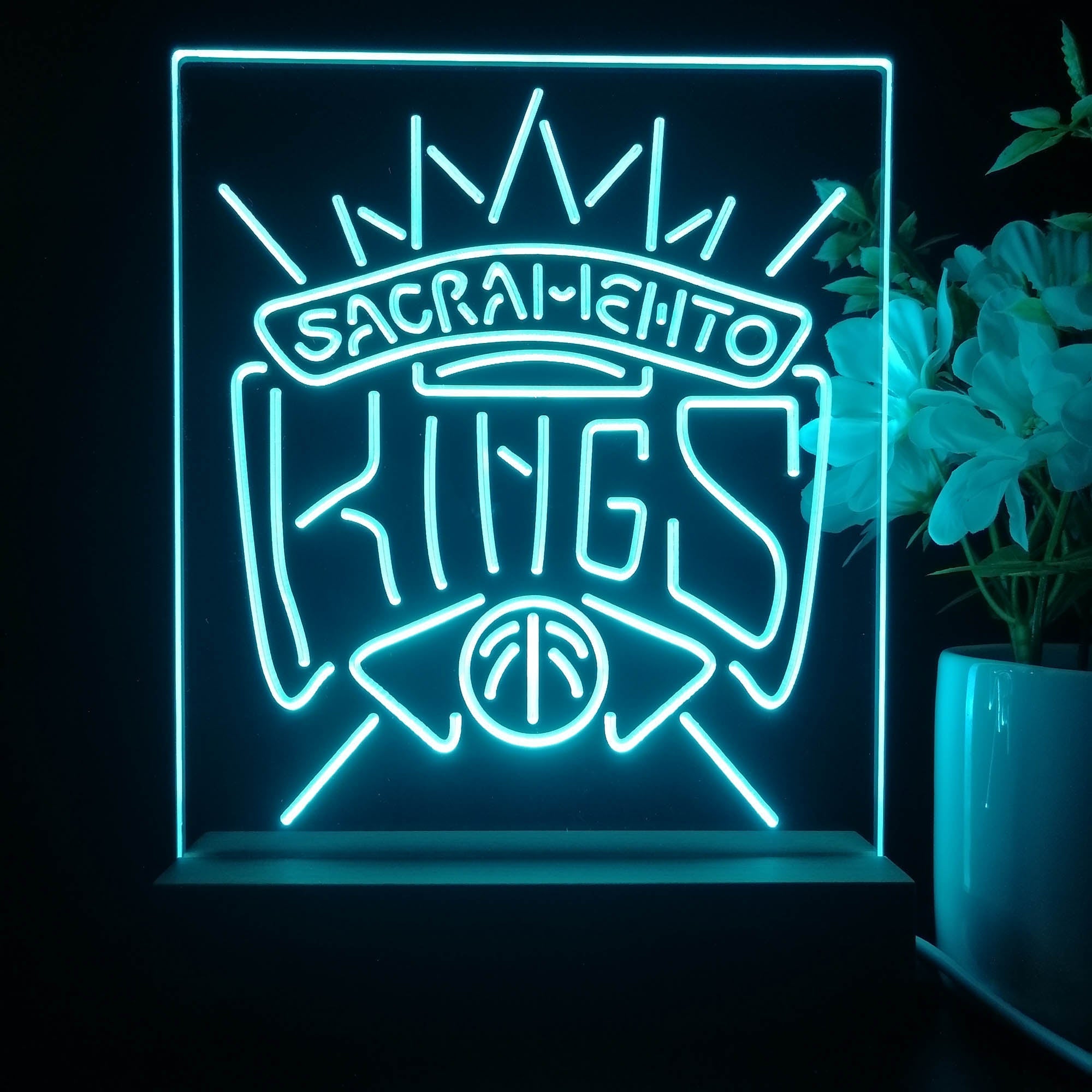 Sacramento Kings Neon Sign Table Top Lamp