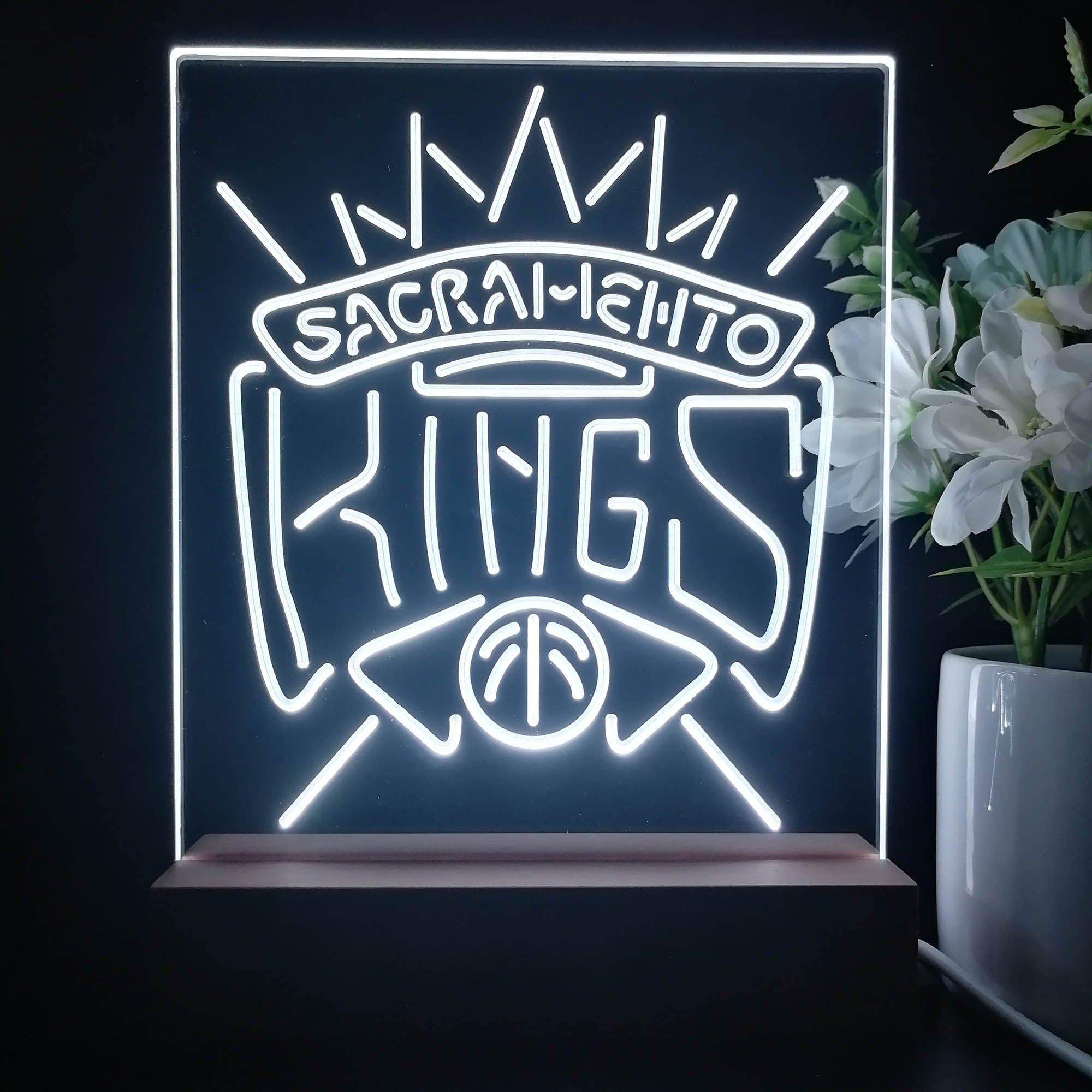 Sacramento Kings Neon Sign Table Top Lamp