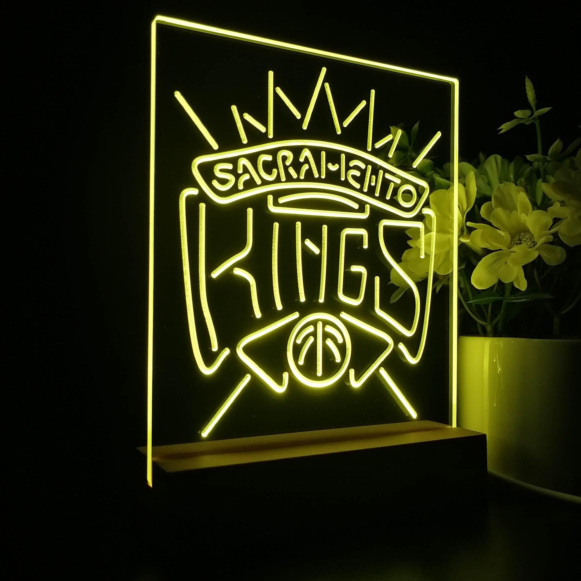 Sacramento Kings Neon Sign Table Top Lamp