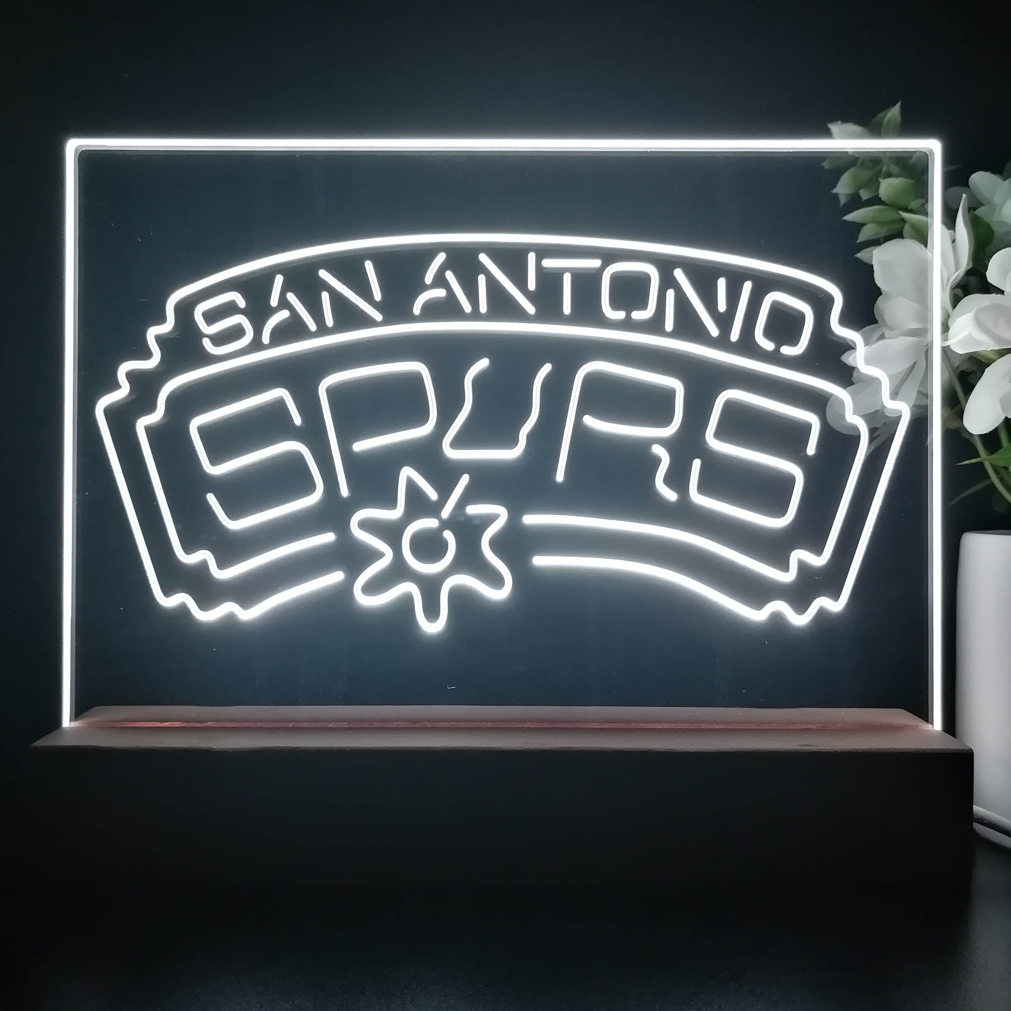San Antonio Spurs 3D Illusion Night Light Desk Lamp