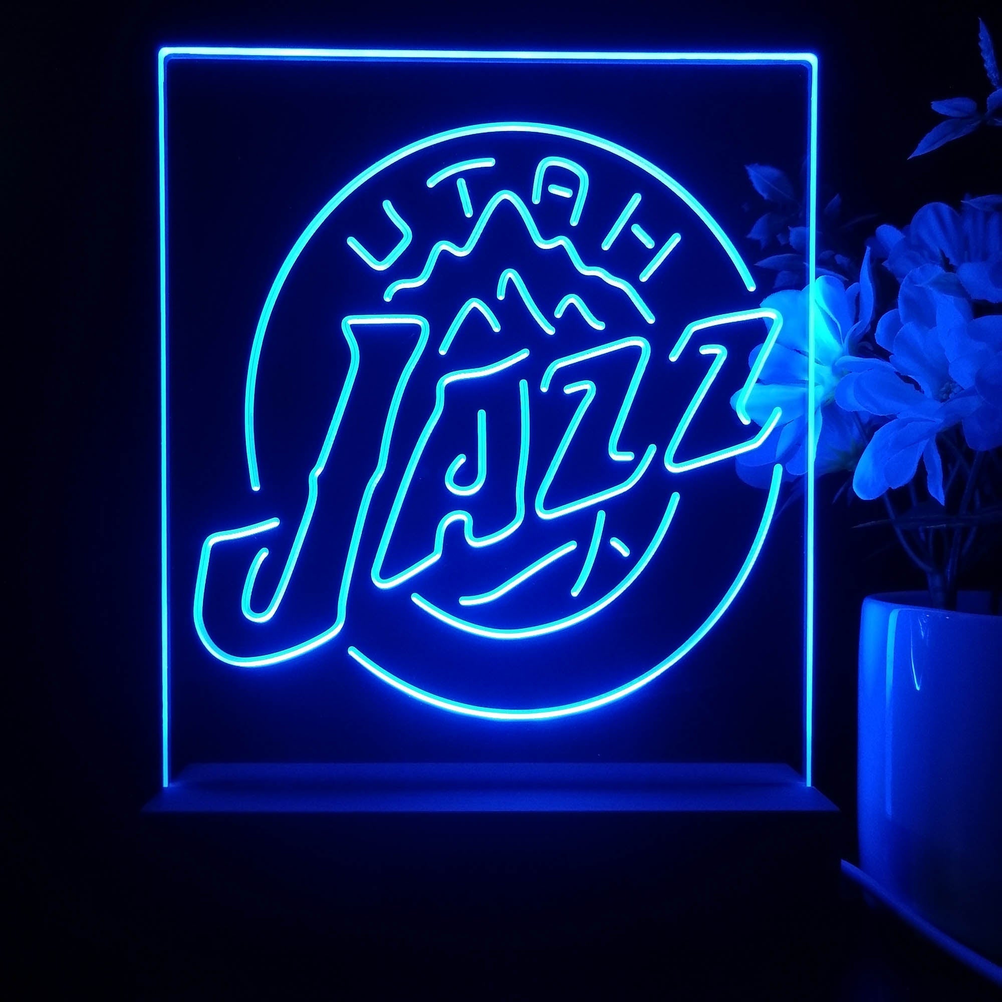 Utah Jazz Neon Sign Table Top Lamp