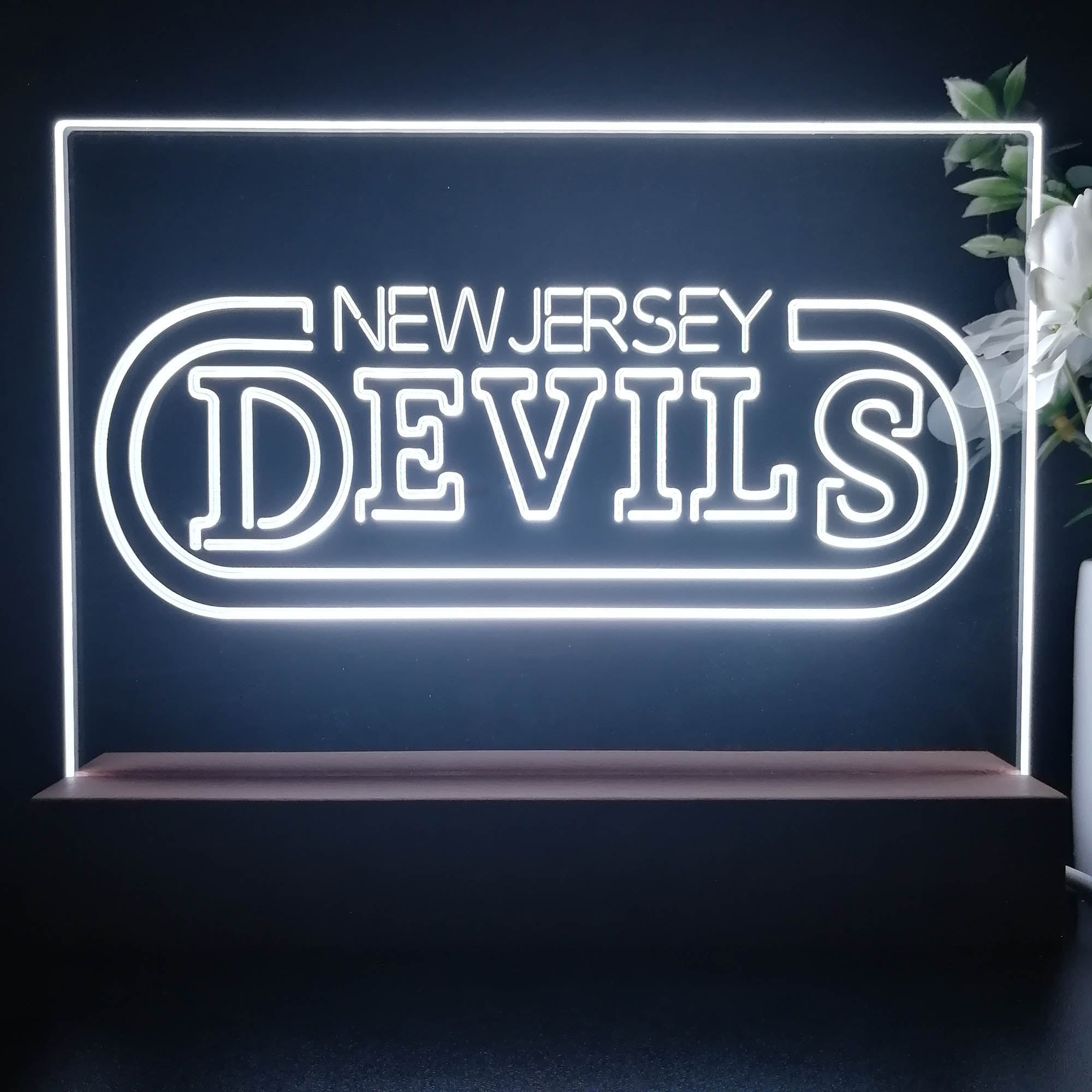 New Jersey Devils 3D Illusion Night Light Desk Lamp